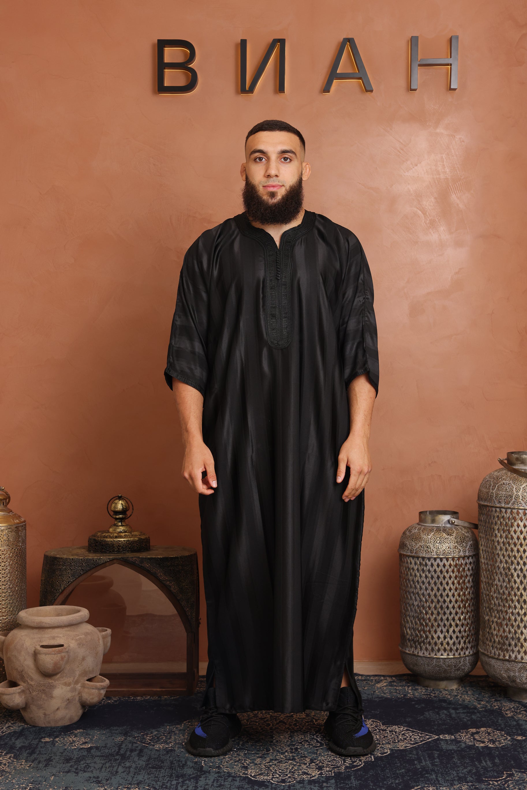 Jawhola Moroccan Thobe - 1 Black