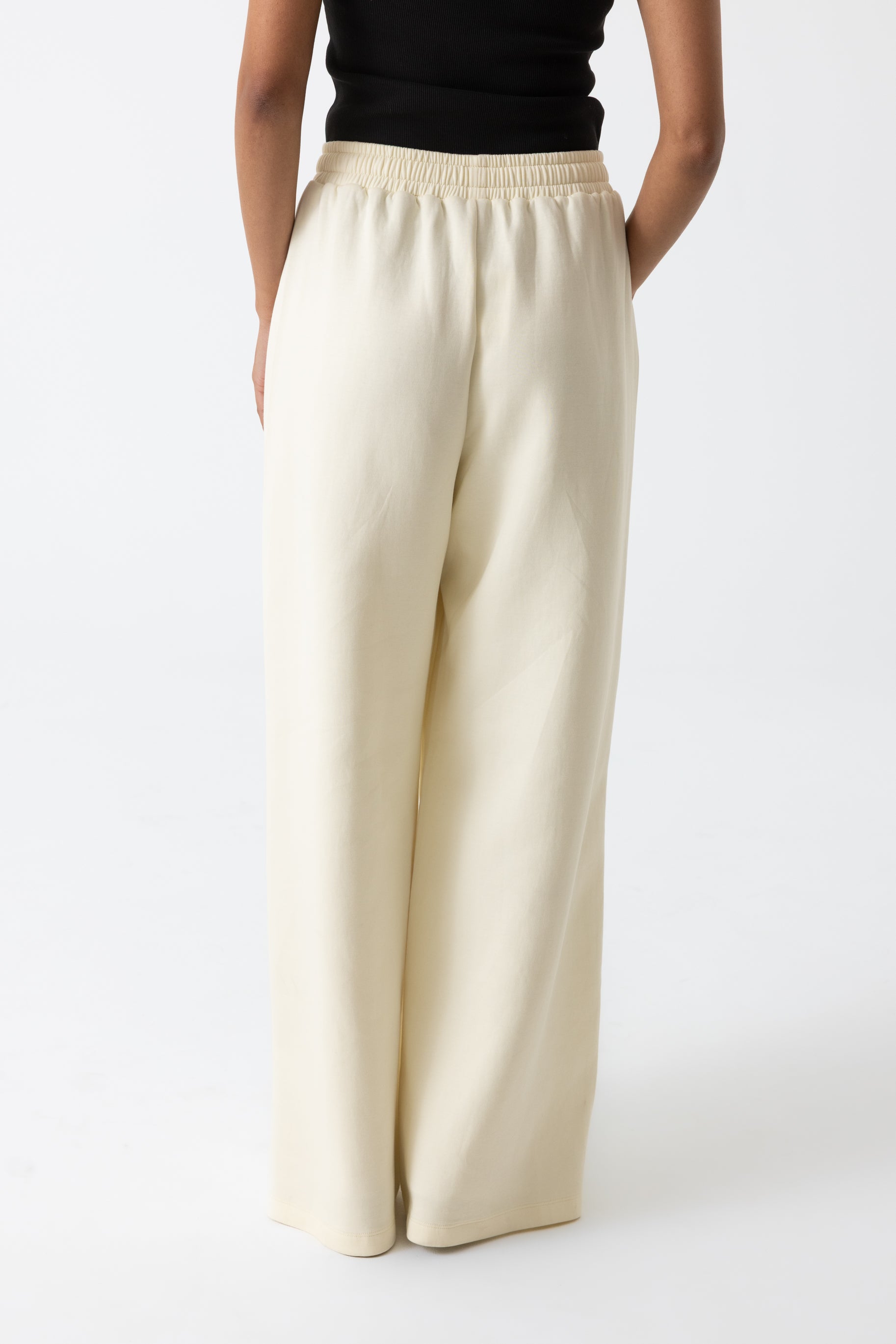 Refined Cotton Track Pants - Ivory