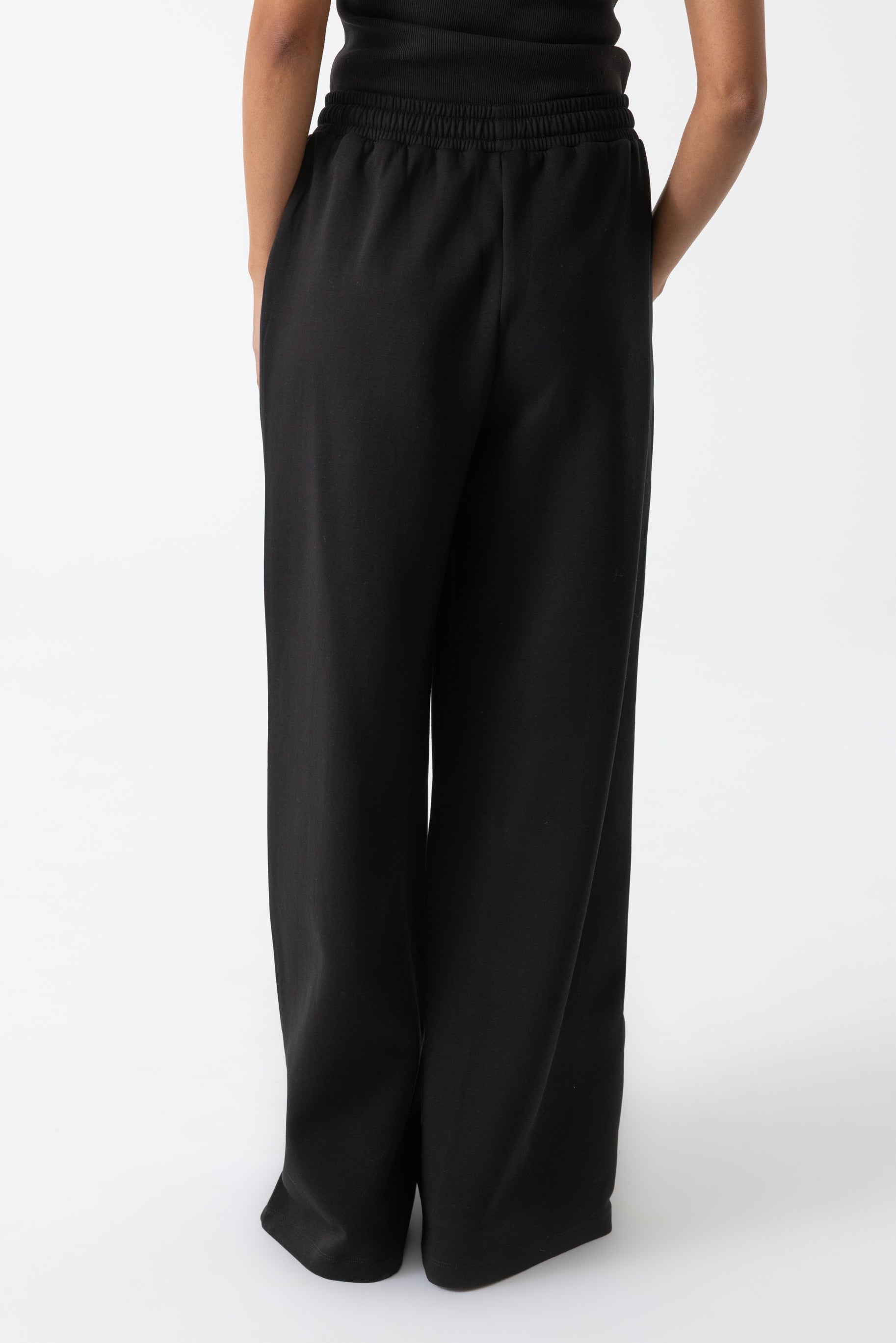 Refined Cotton Track Pants - Black