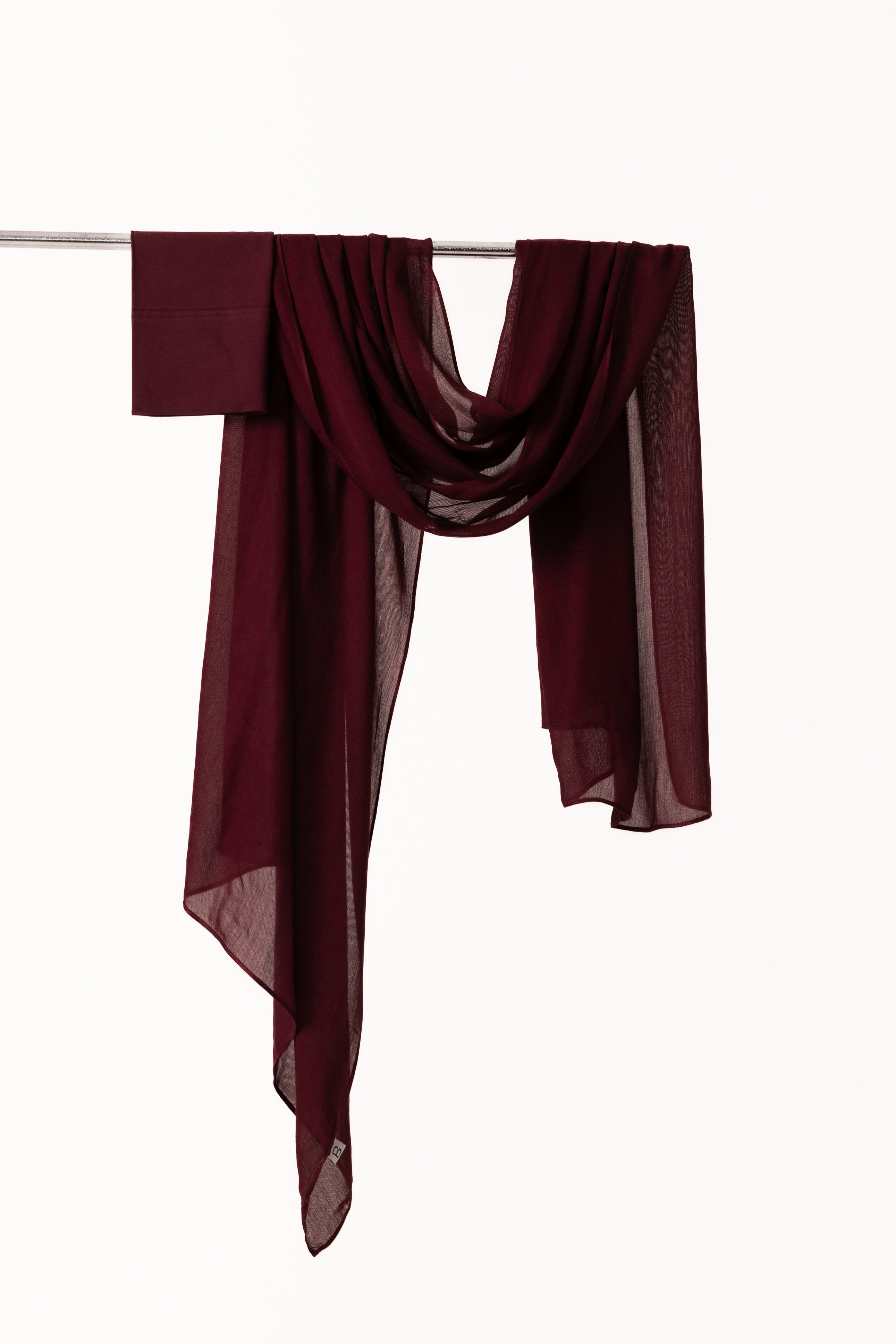 Single Stitched Modal Hijab Set - Mulberry