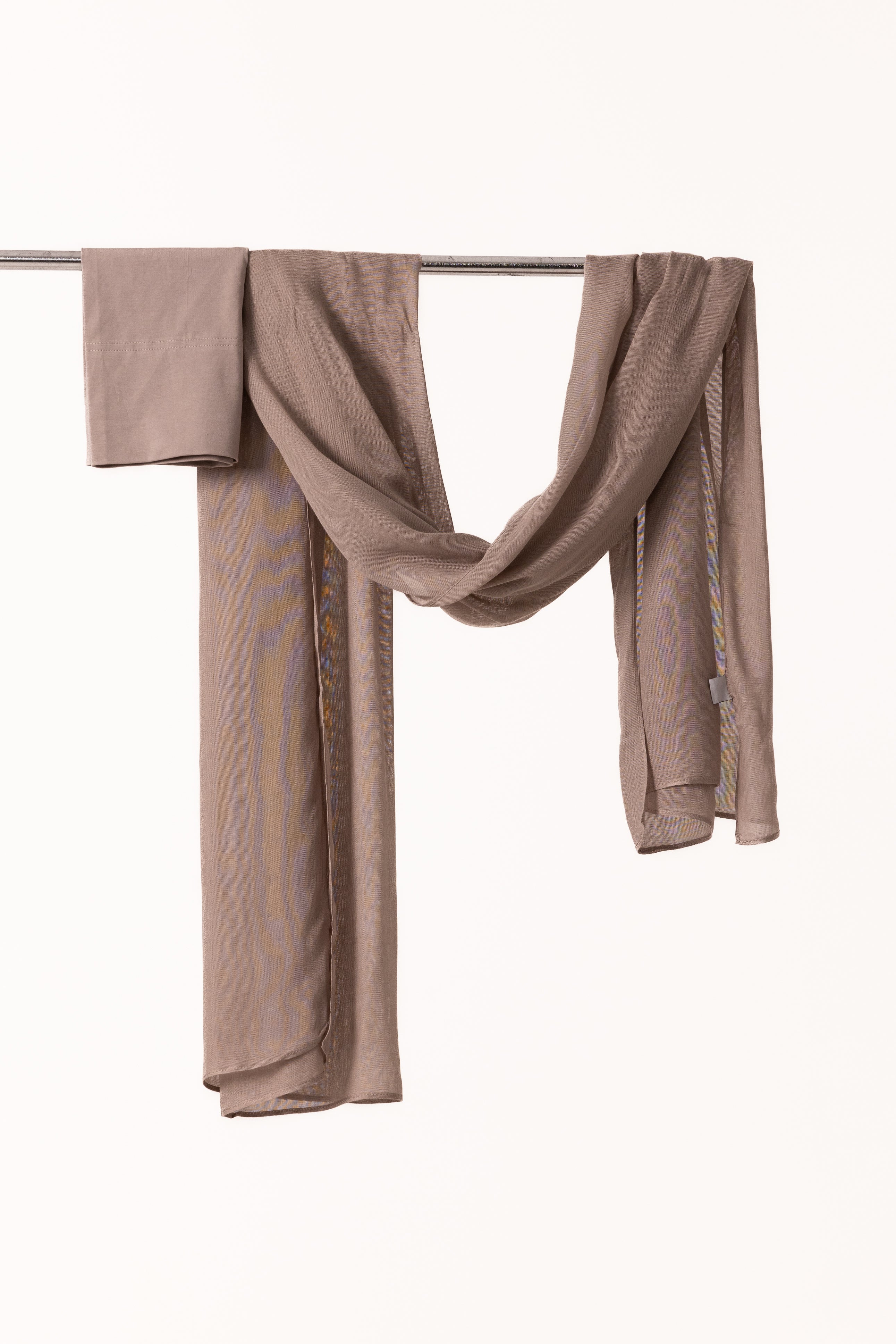 Single Stitched Modal Hijab Set - Stone