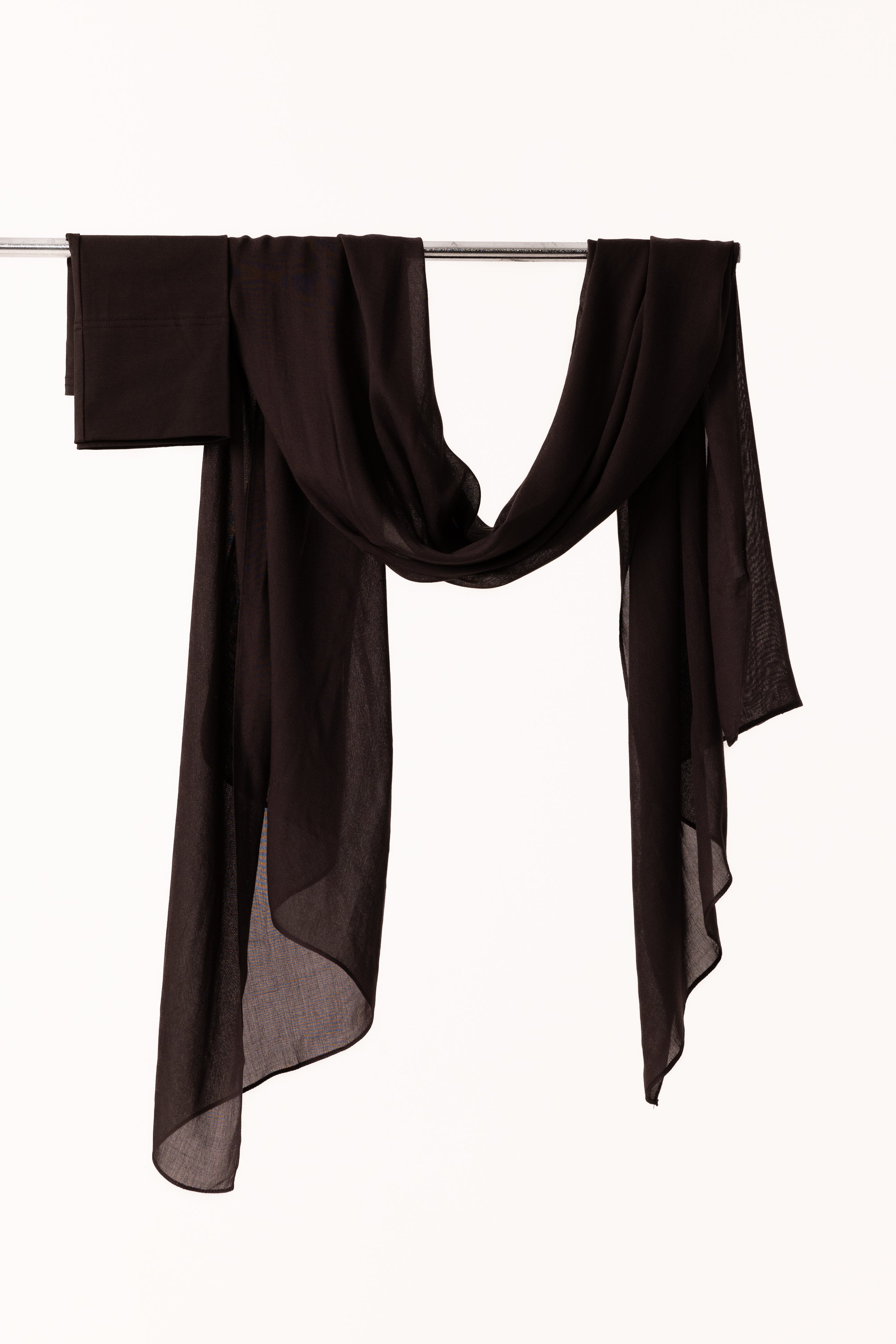 Single Stitched Modal Hijab Set - Raven