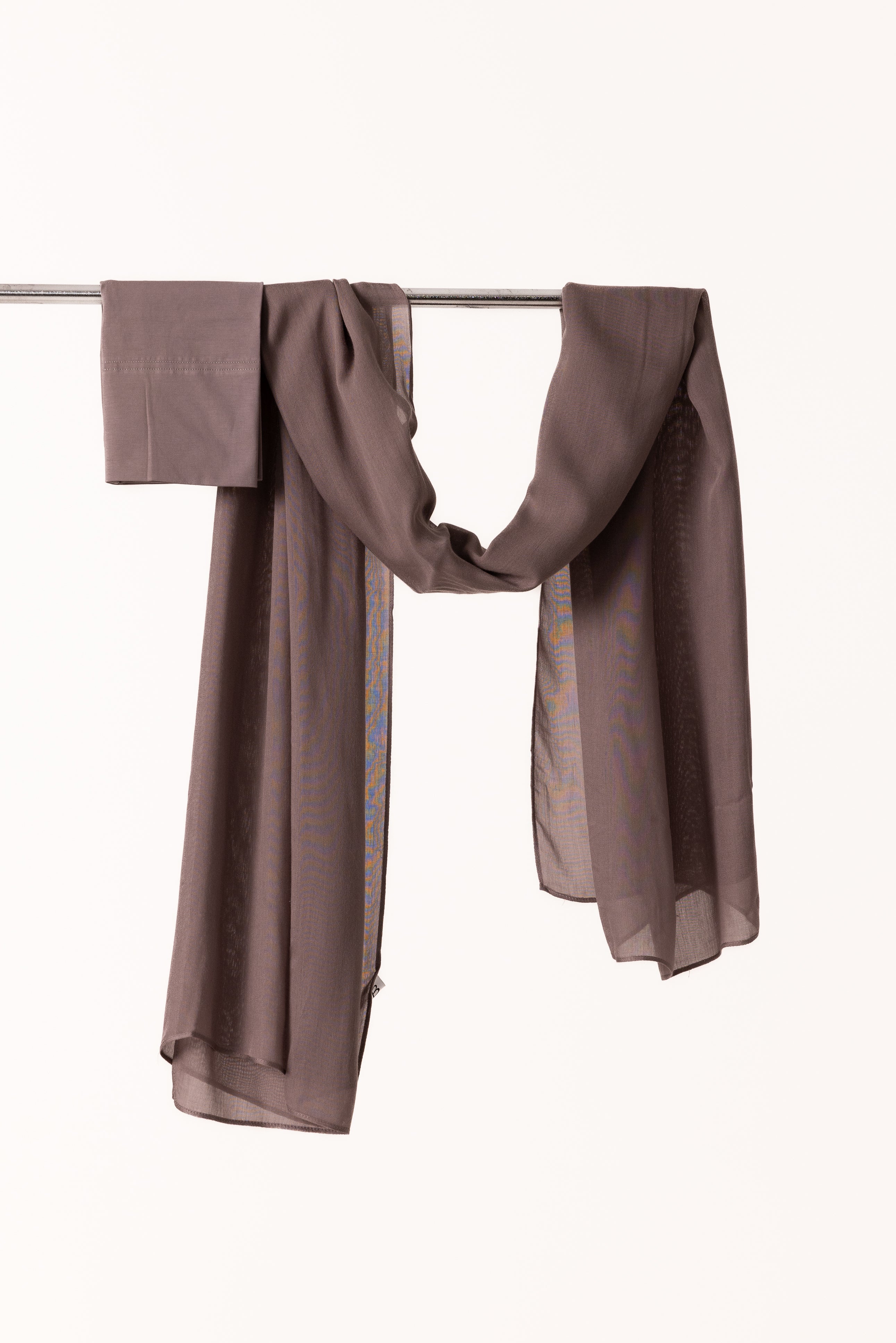 Single Stitched Modal Hijab Set - Graphite