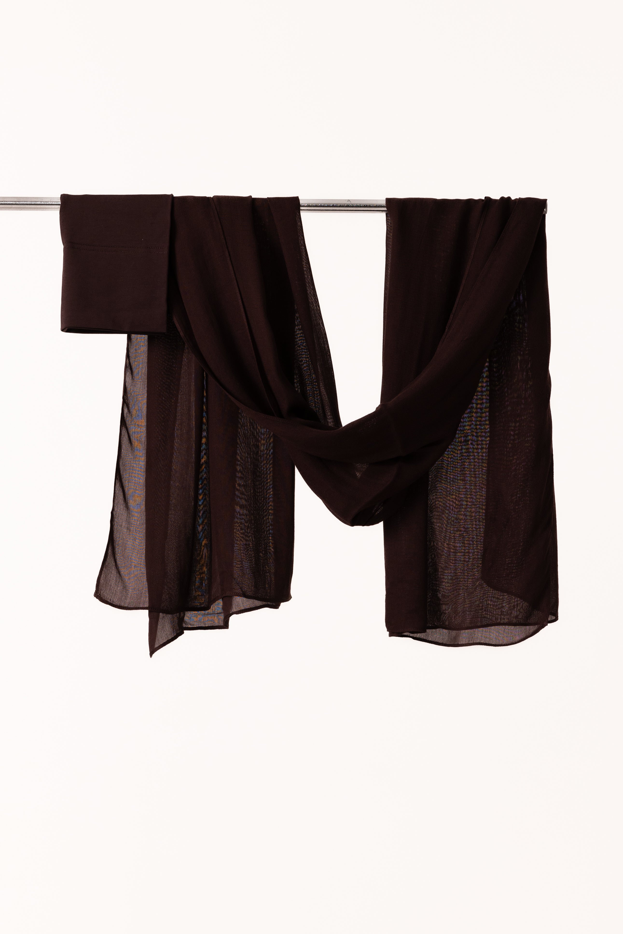 Single Stitched Modal Hijab Set - Wood