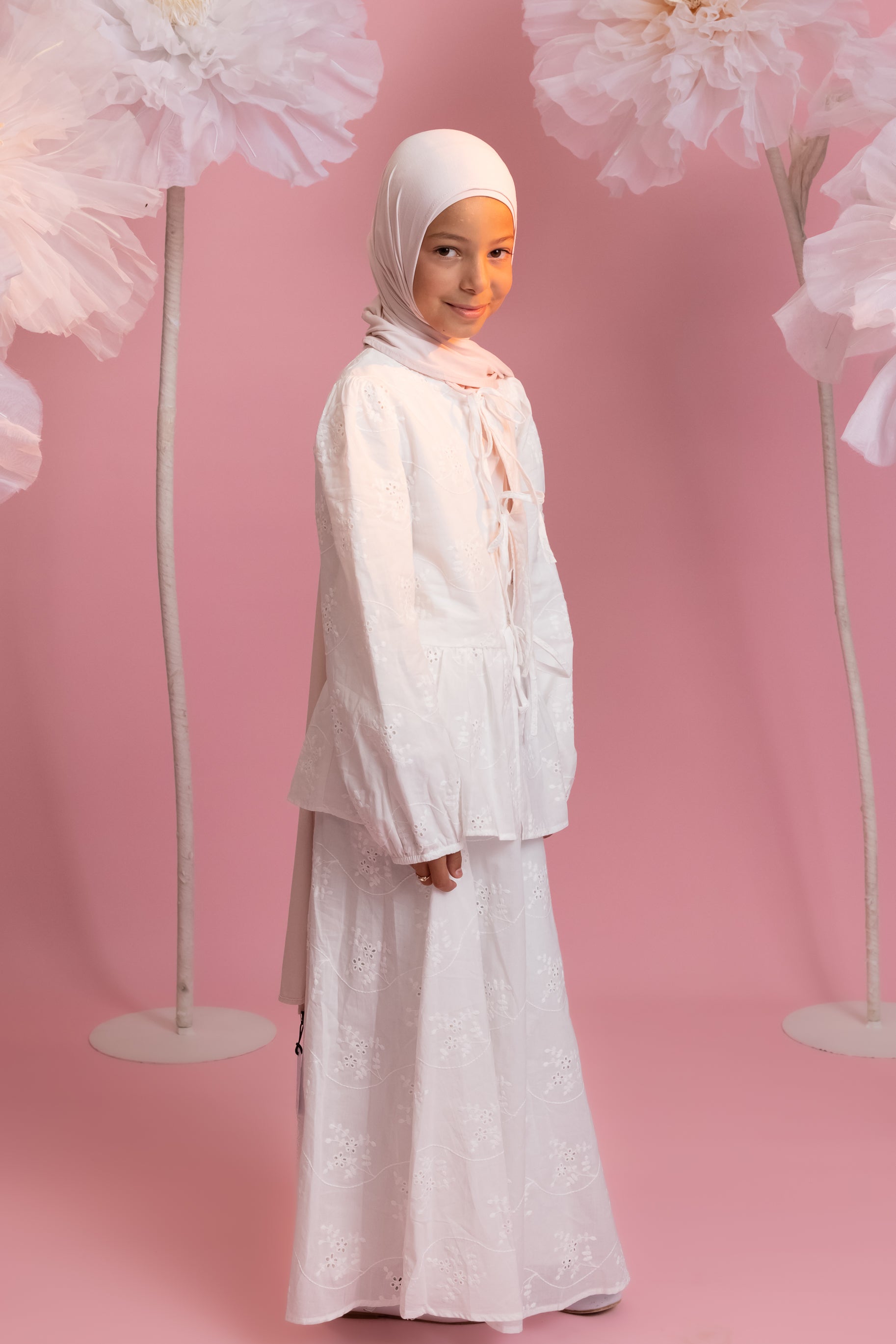 Mini Embroidered Skirt - White