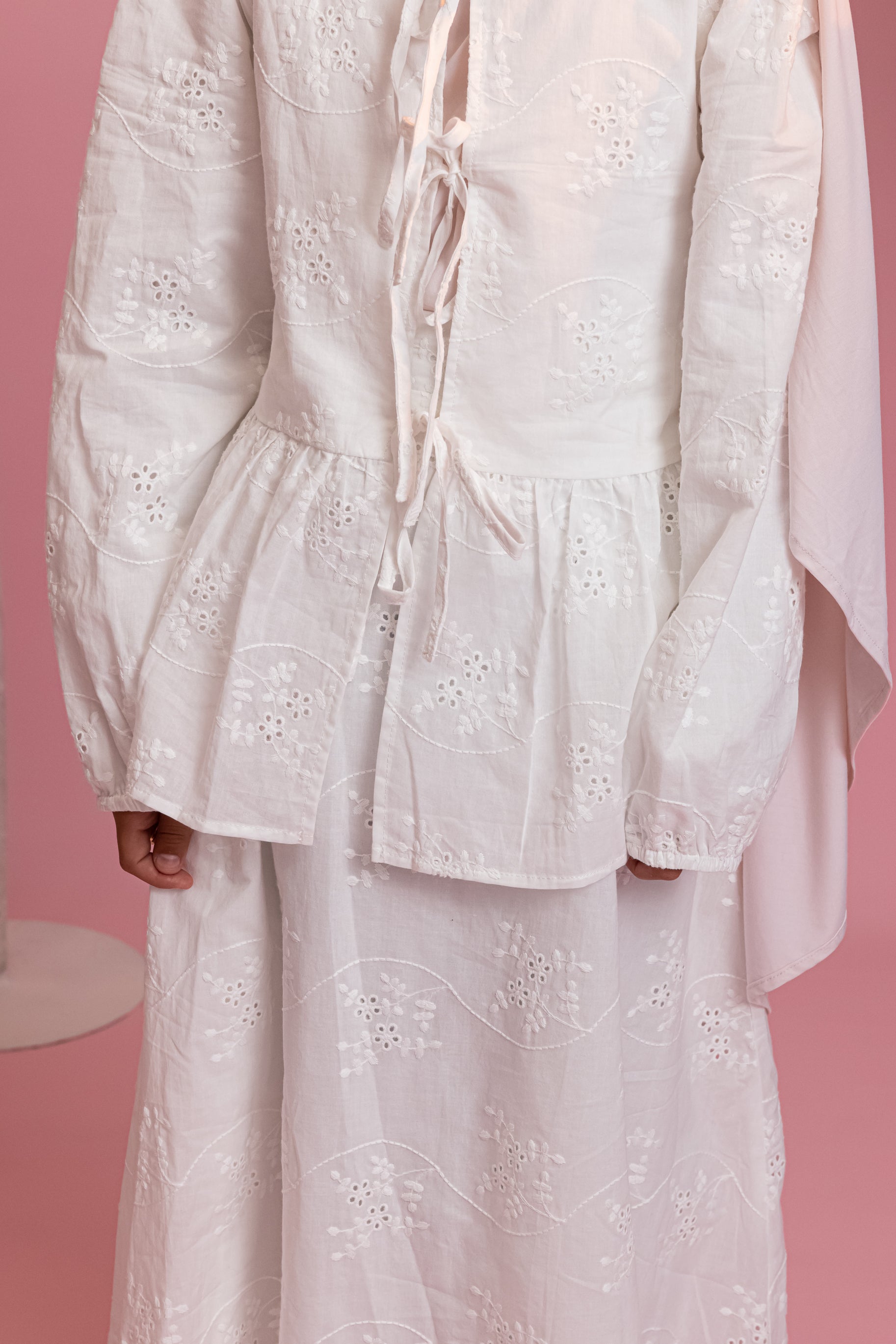 Mini Embroidered Blouse - White