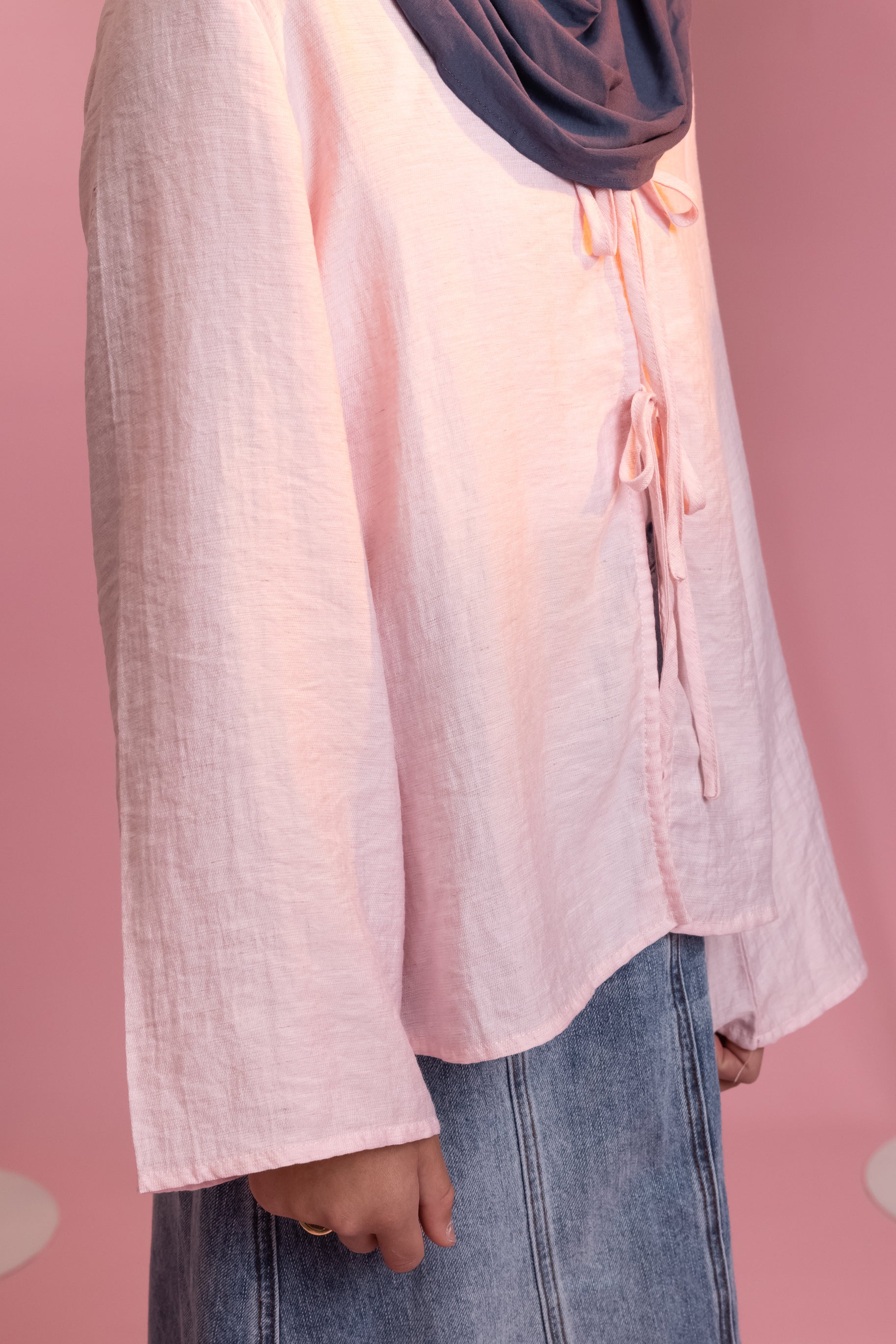 Mini Tie Up Top - Pink