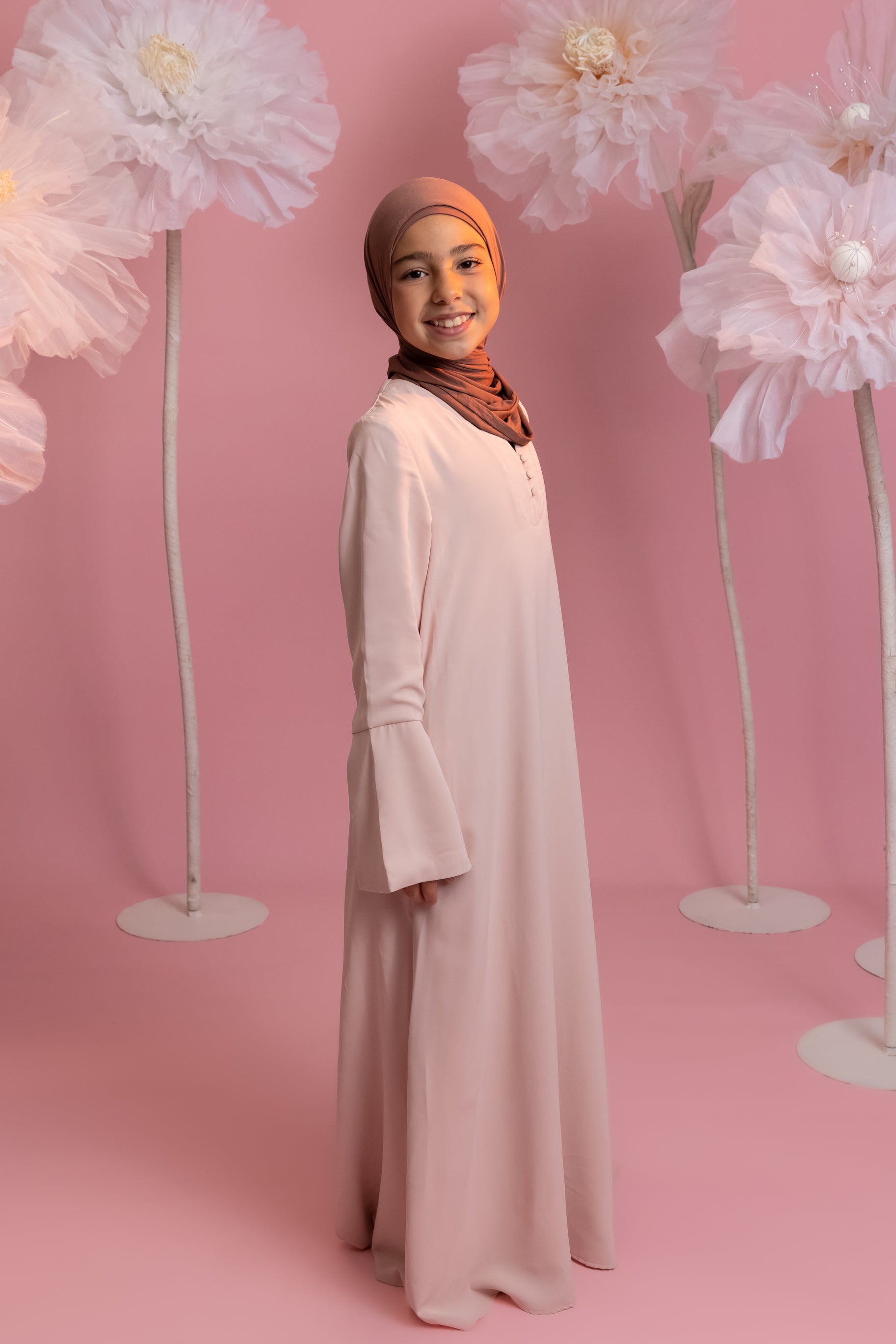 Mini Layla Abaya  - Petal Pink