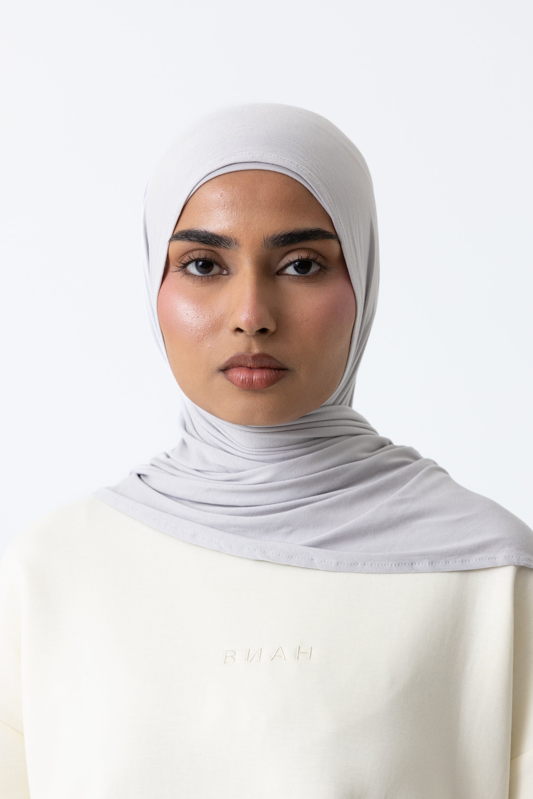 Bamboo Jersey Hijab Set - Fog