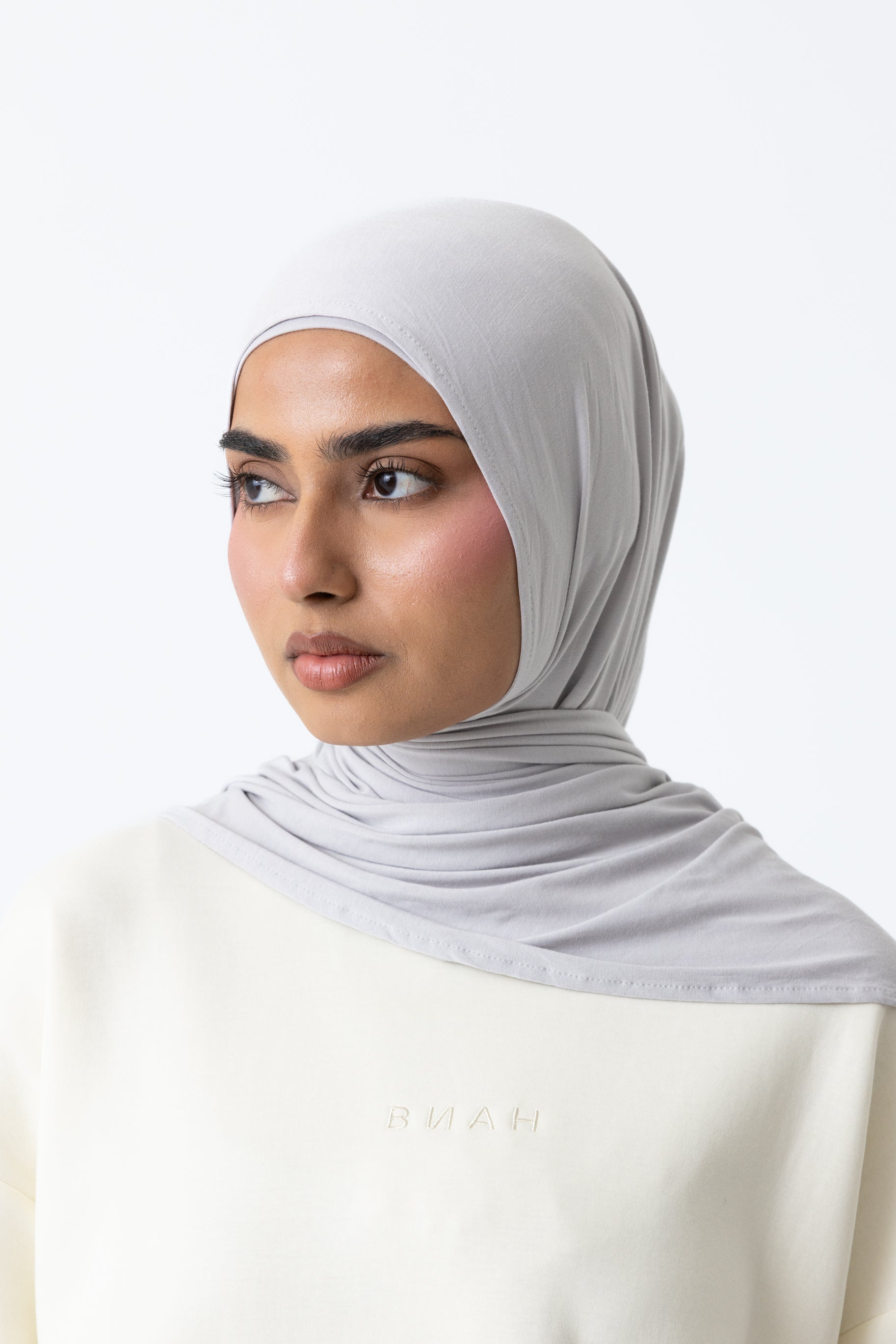 Bamboo Jersey Hijab Set - Fog