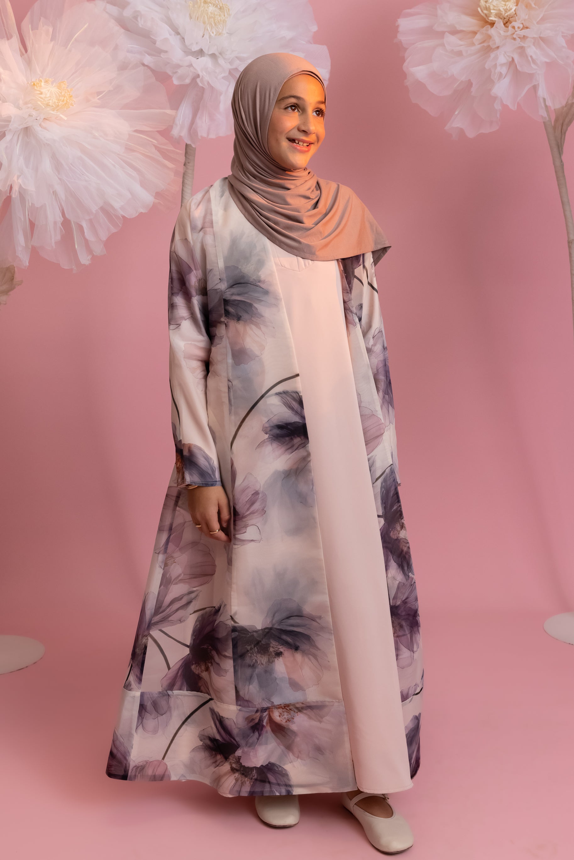 Mini Bloom Open Abaya