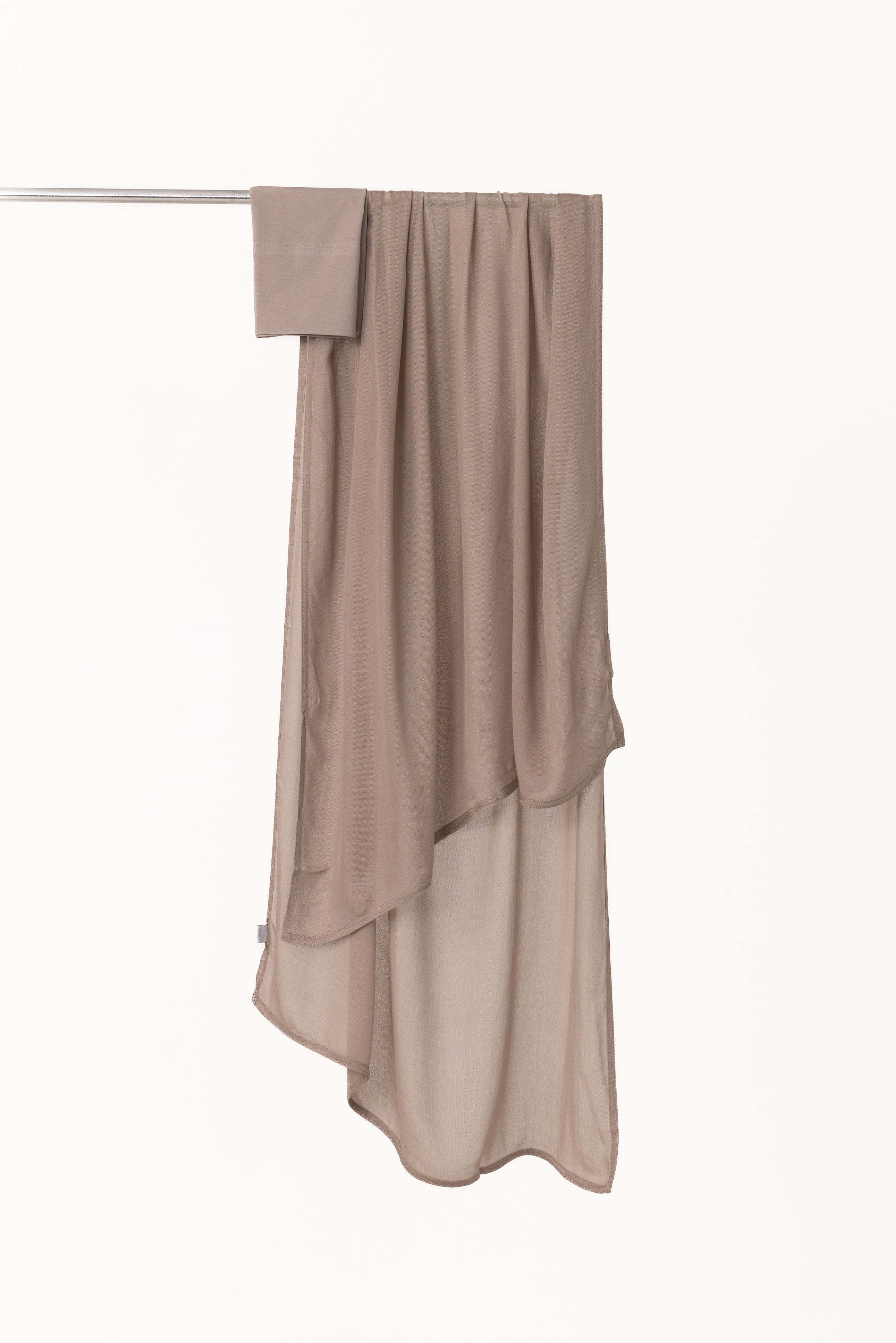 Double Stitched Modal Hijab Set - Stone