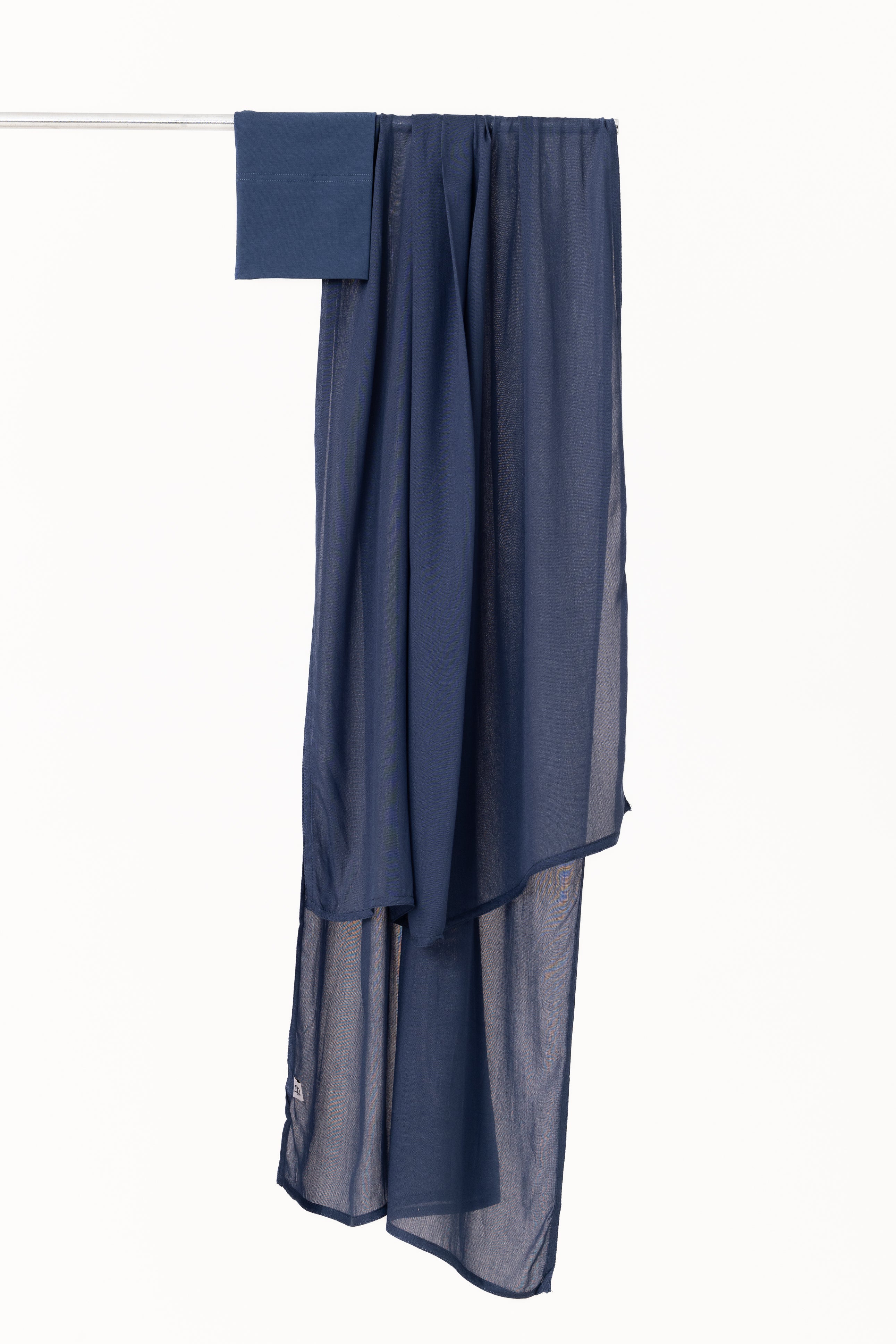 Double Stitched Modal Hijab Set - Blue Jay