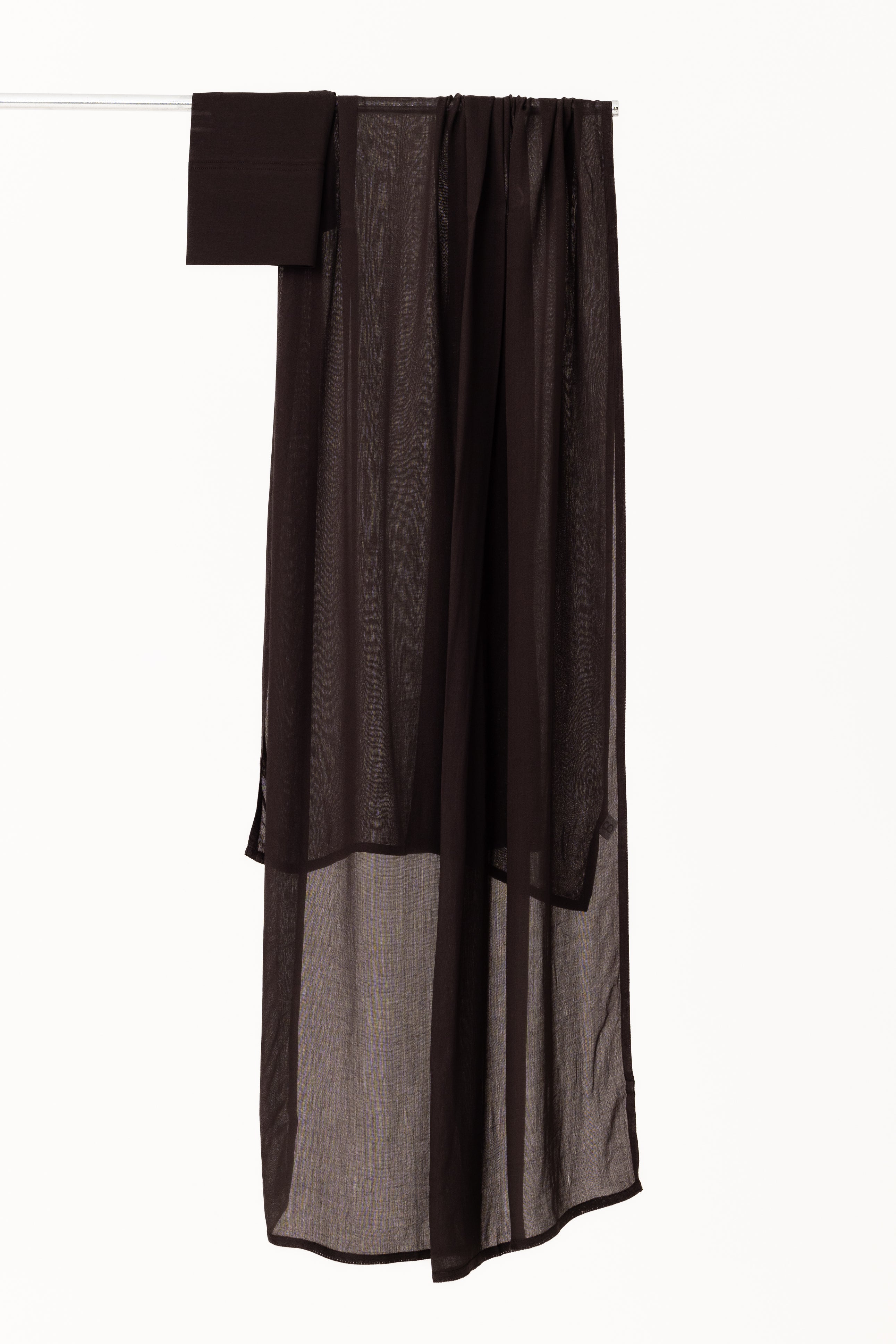 Double Stitched Modal Hijab Set - Raven