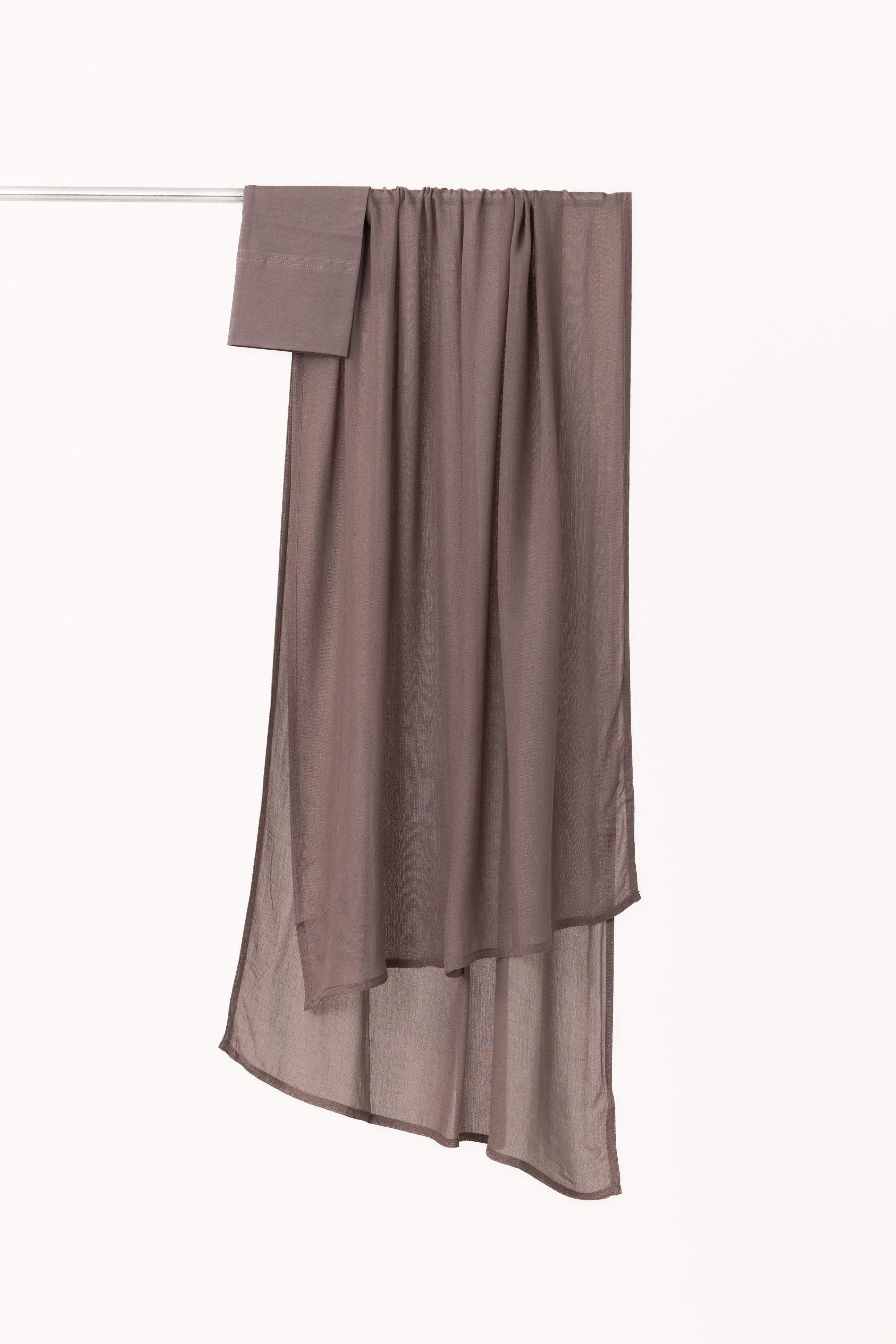 Double Stitched Modal Hijab Set - Graphite