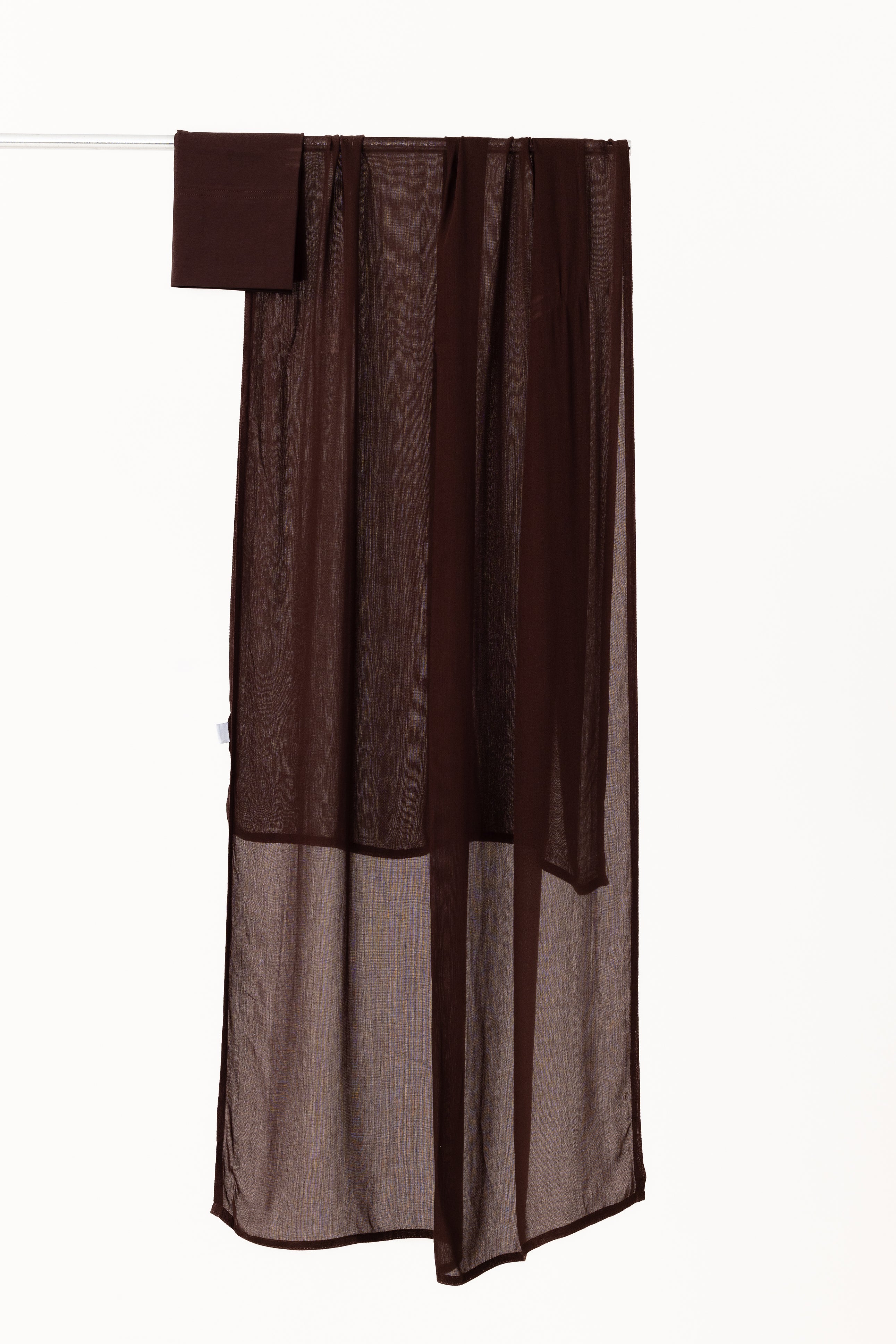 Double Stitched Modal Hijab Set - Chocolate