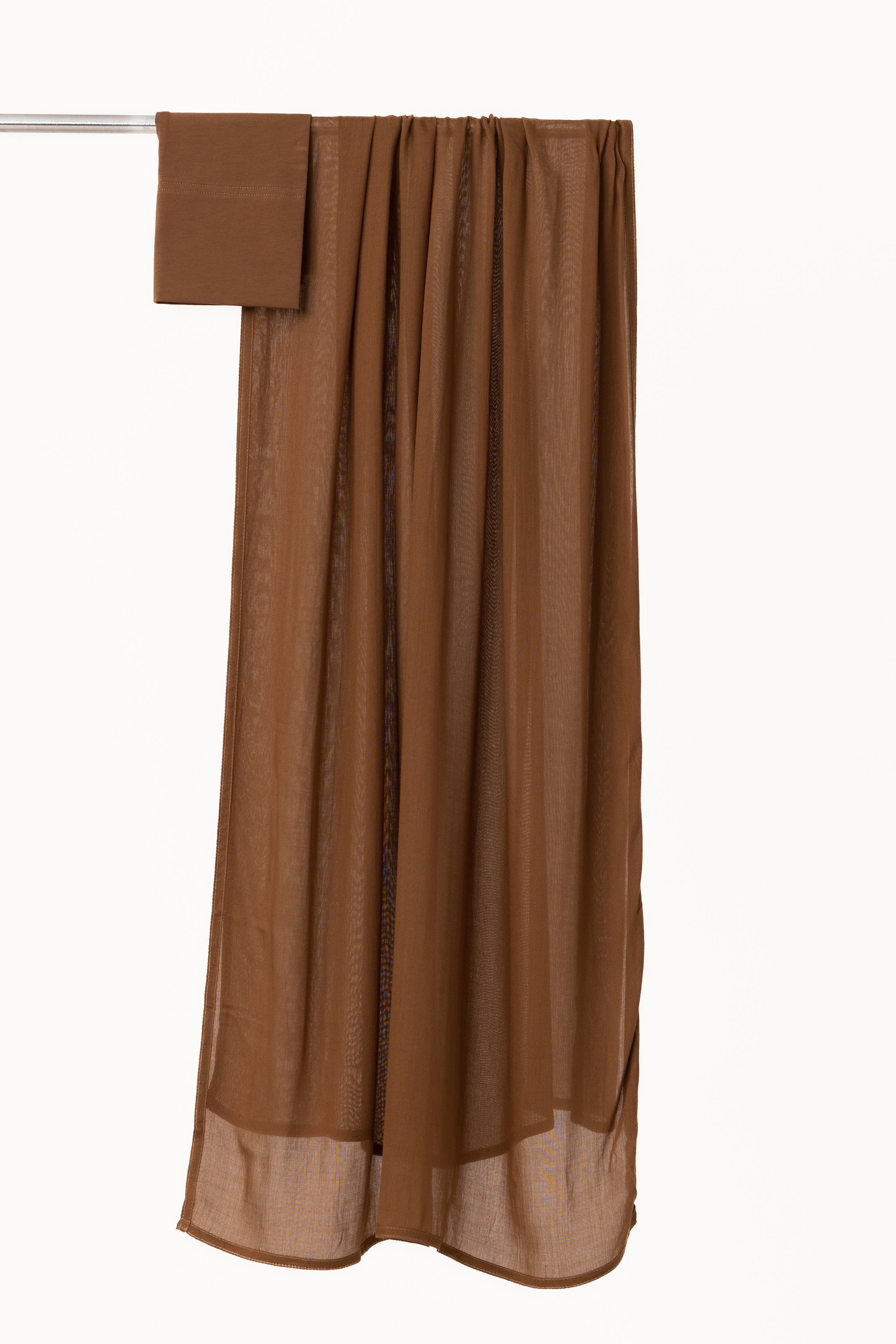 Double Stitched Modal Hijab Set - Pecan