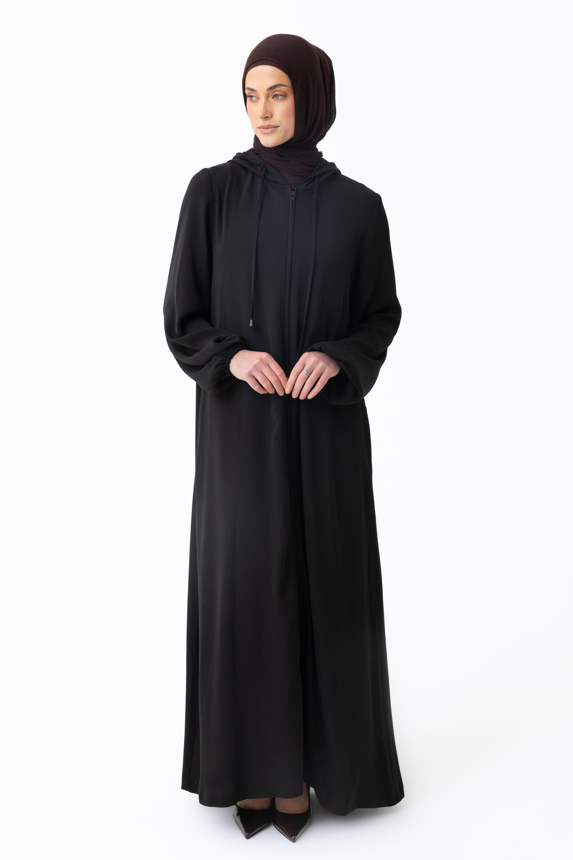 Alaia Hooded Abaya - Black