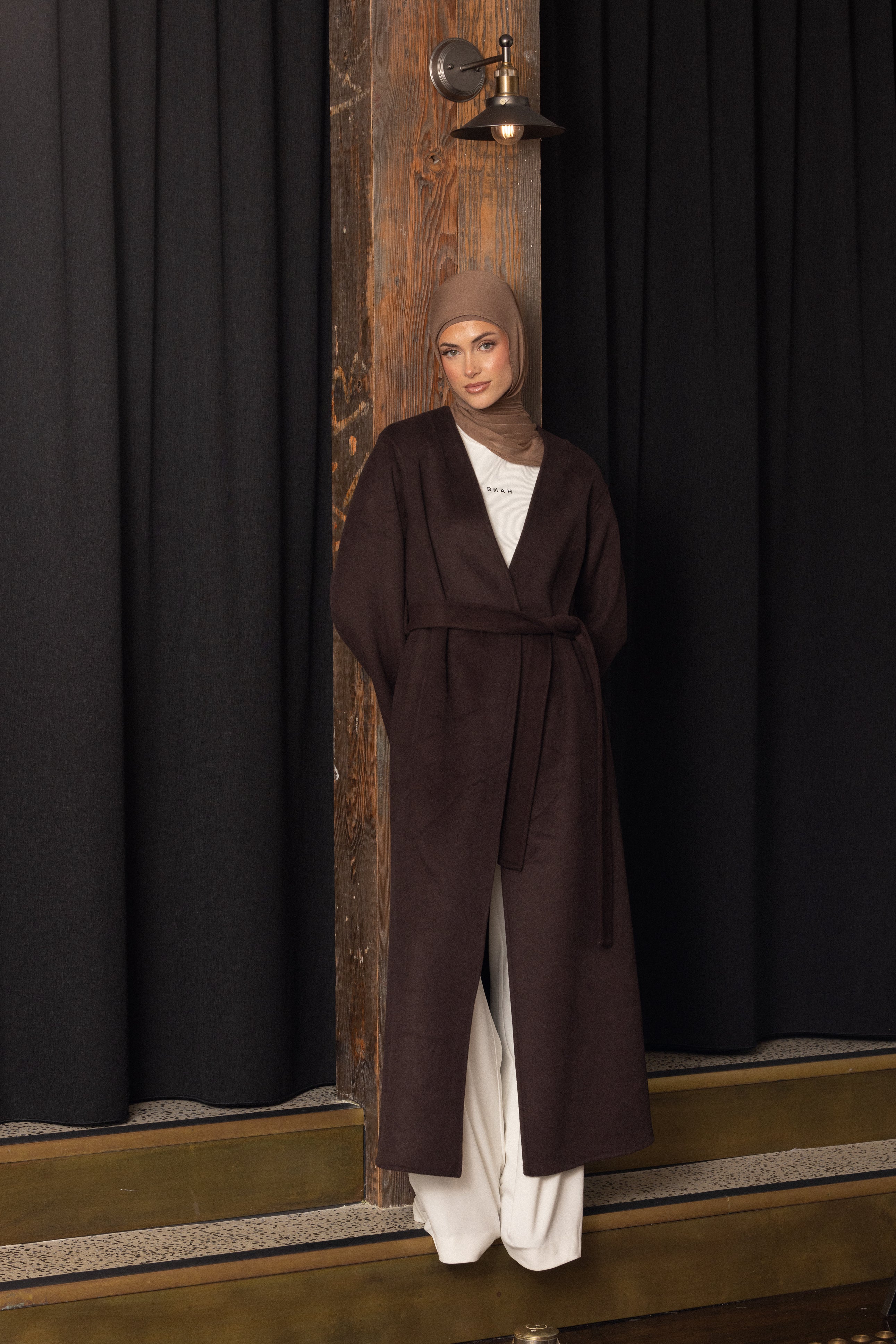 Tara Longline Coat - Espresso