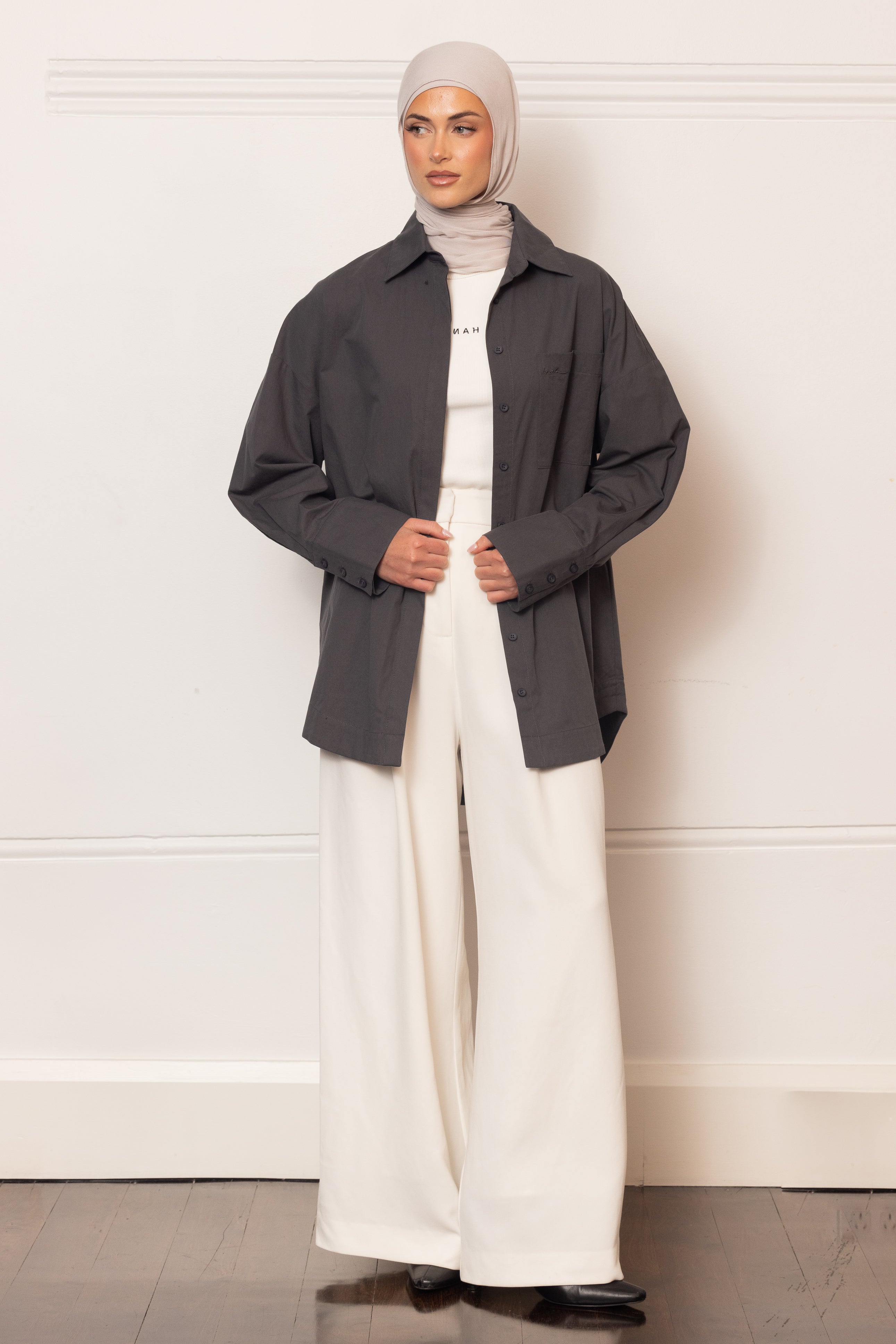 The Ayah Shirt - Charcoal Grey