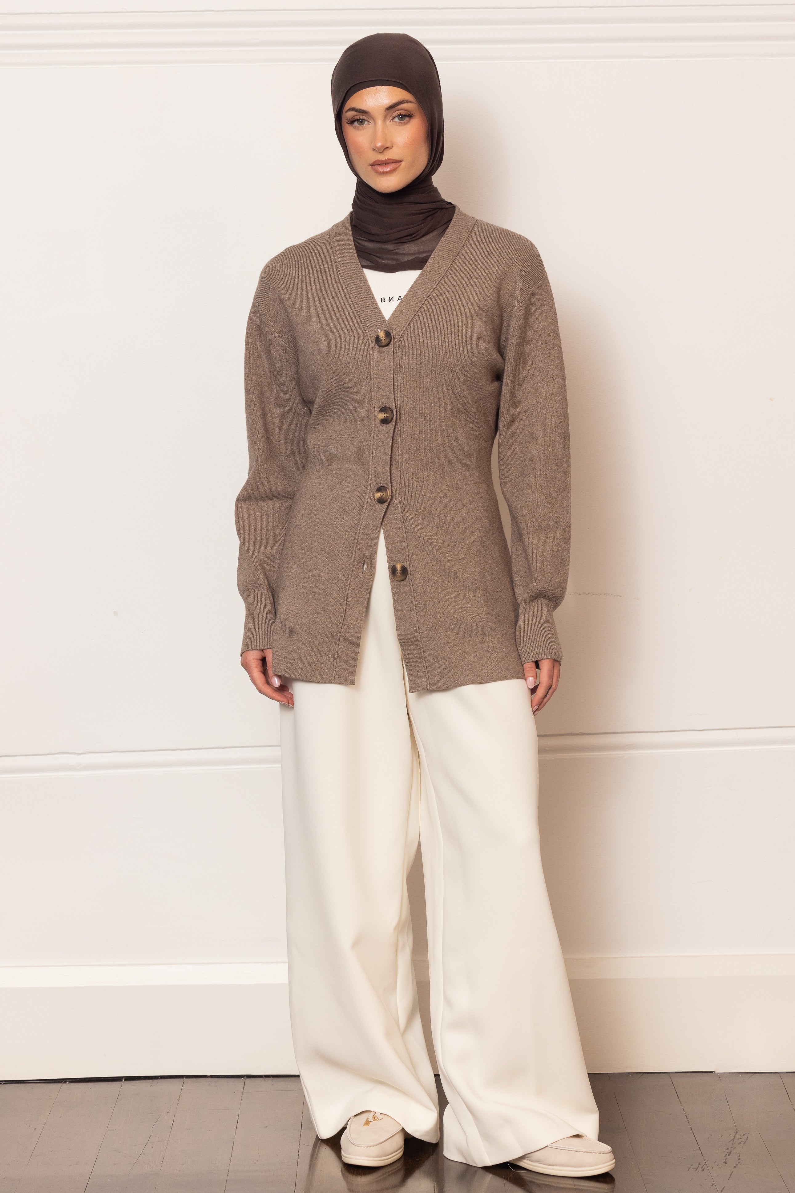 Sarah Knit Cardigan - Taupe