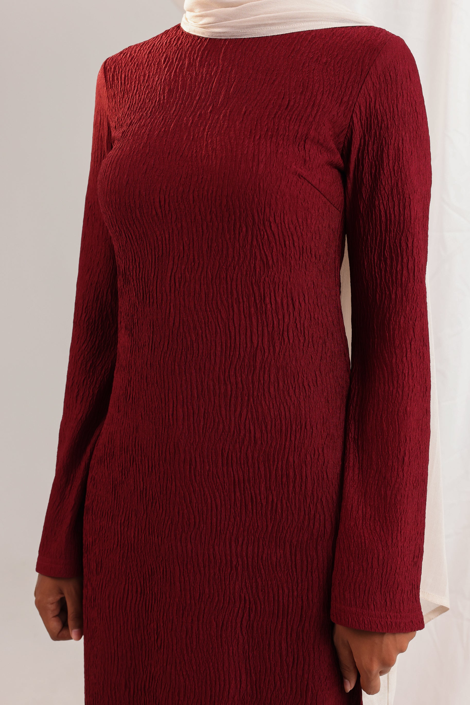 Camilla Split Knit Tunic - Maroon