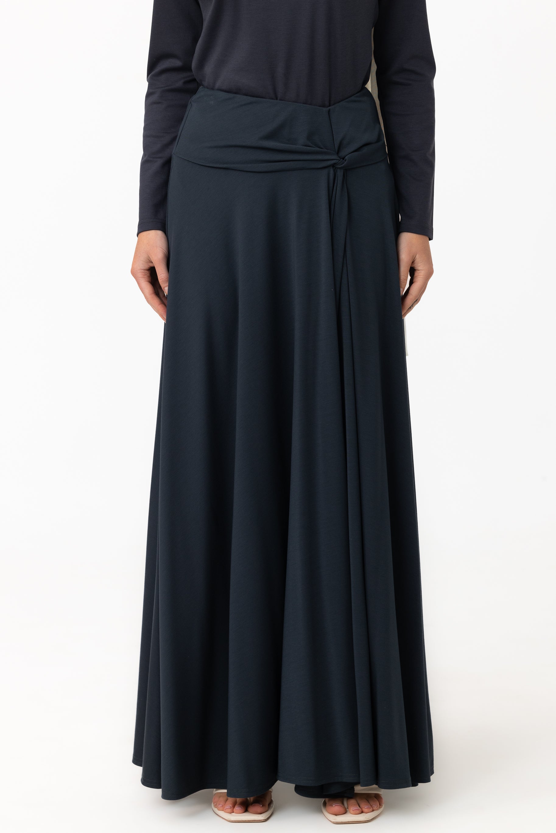 Jersey Twist Skirt - Teal