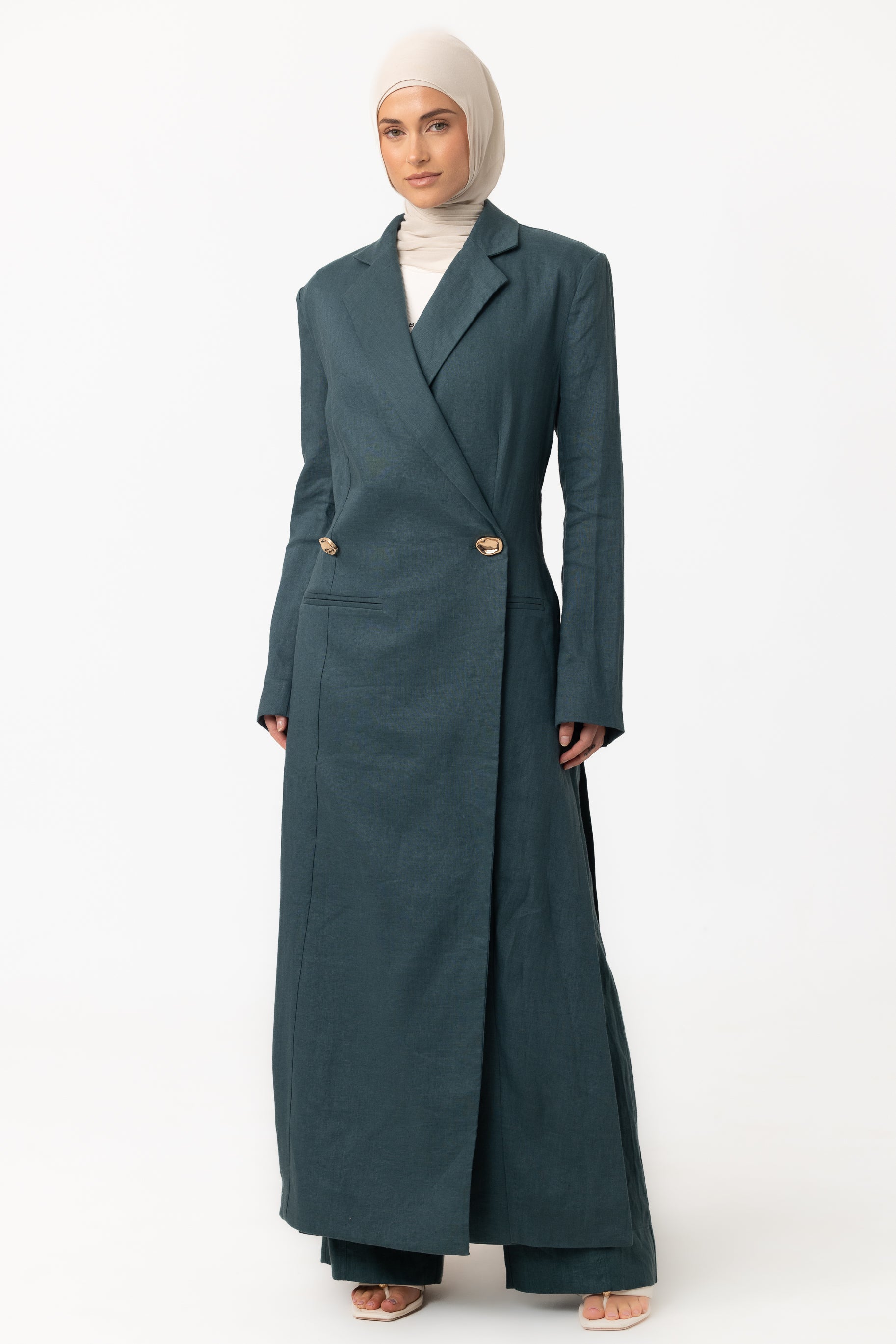 Layelle Longline Blazer - Teal