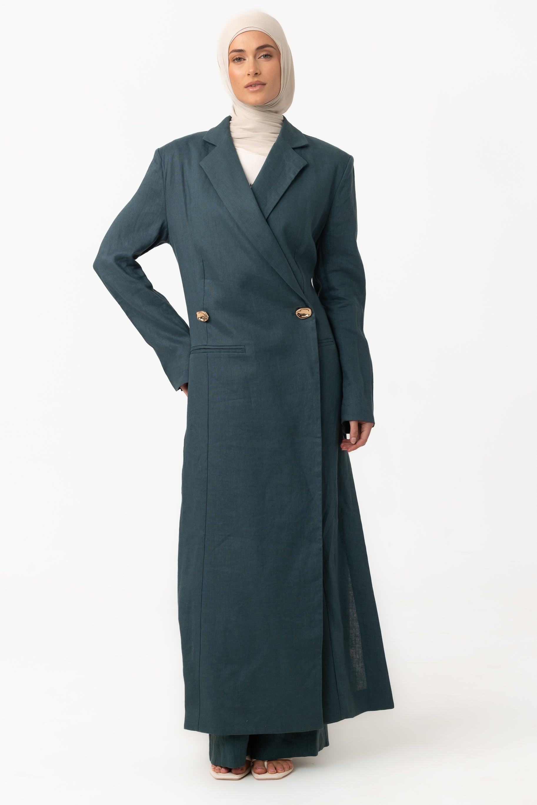 Layelle Longline Blazer - Teal