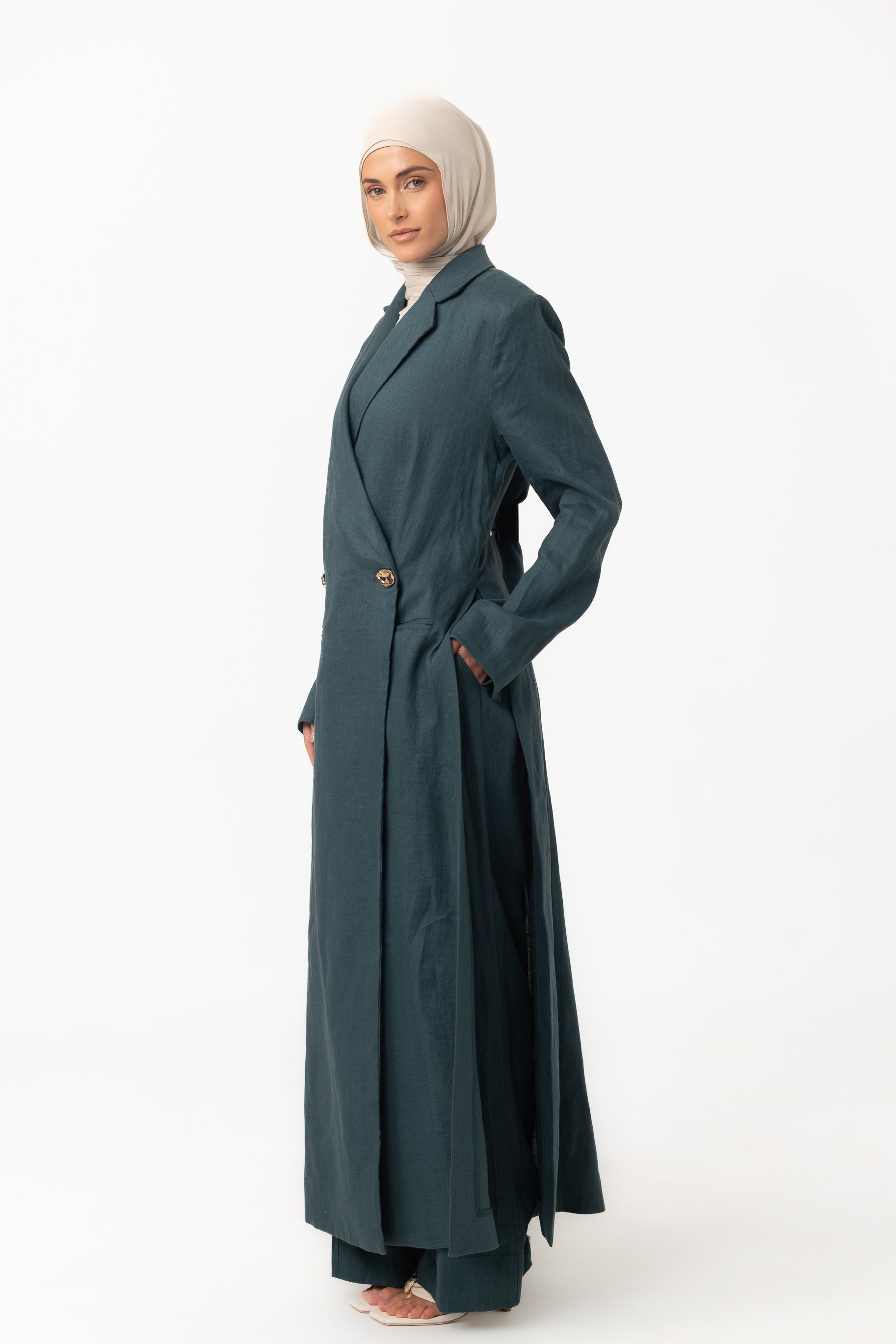 Layelle Longline Blazer - Teal