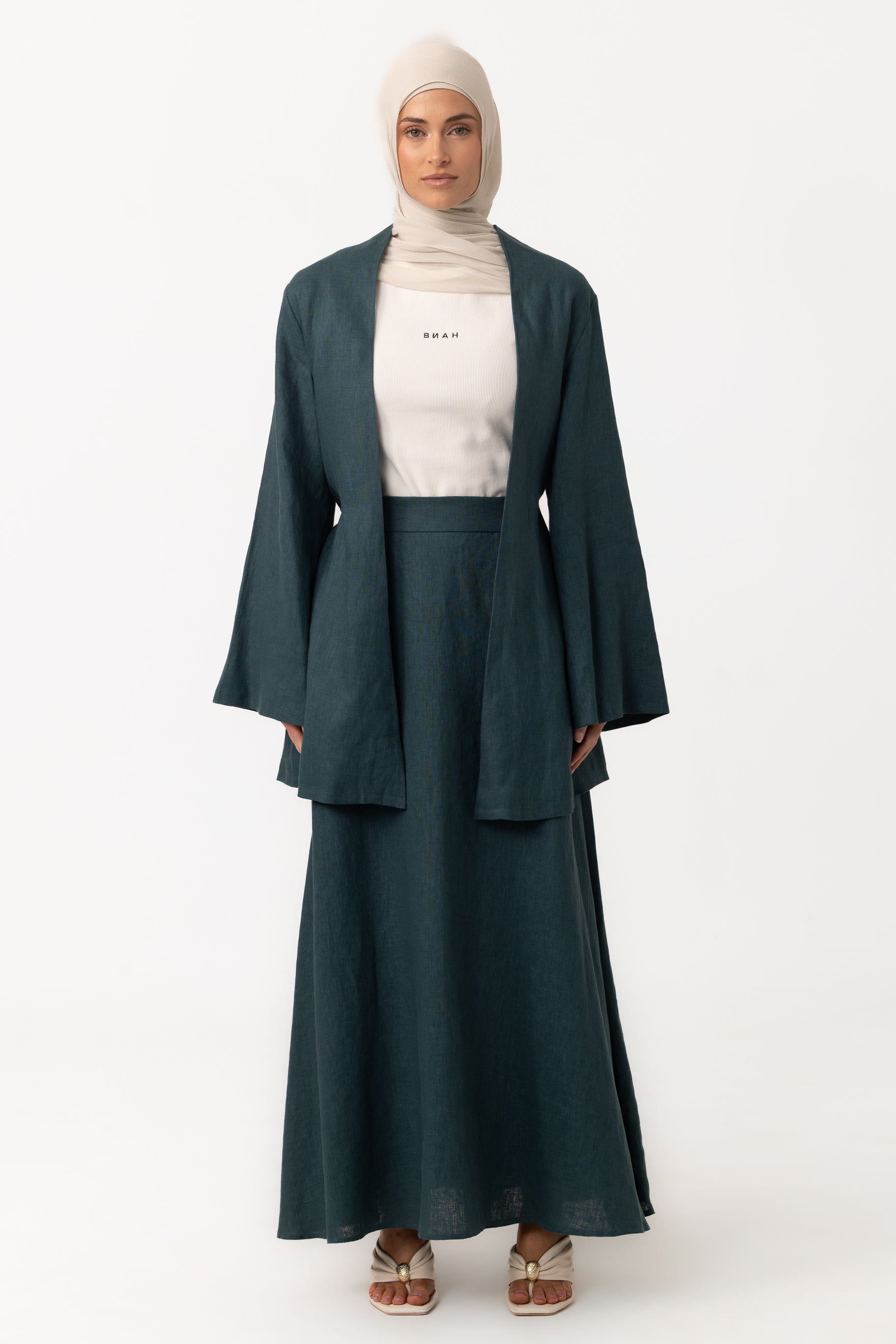 Anaya A Line Skirt - Teal