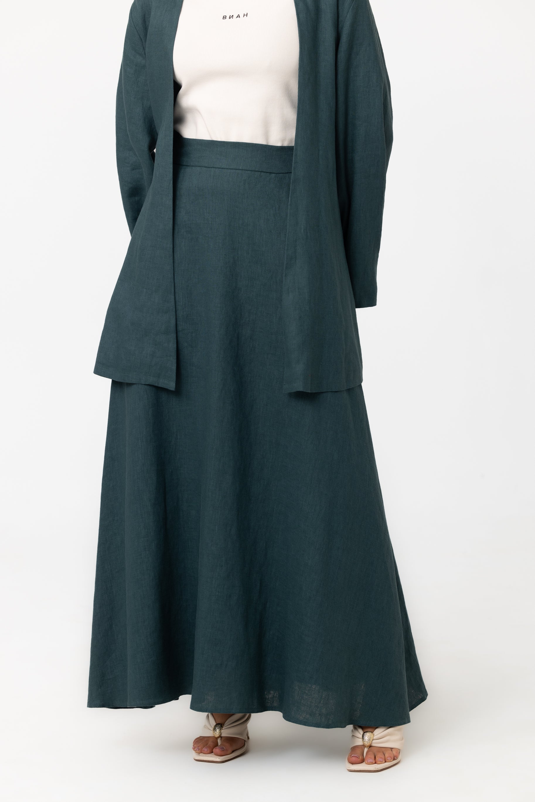 Anaya A Line Skirt - Teal