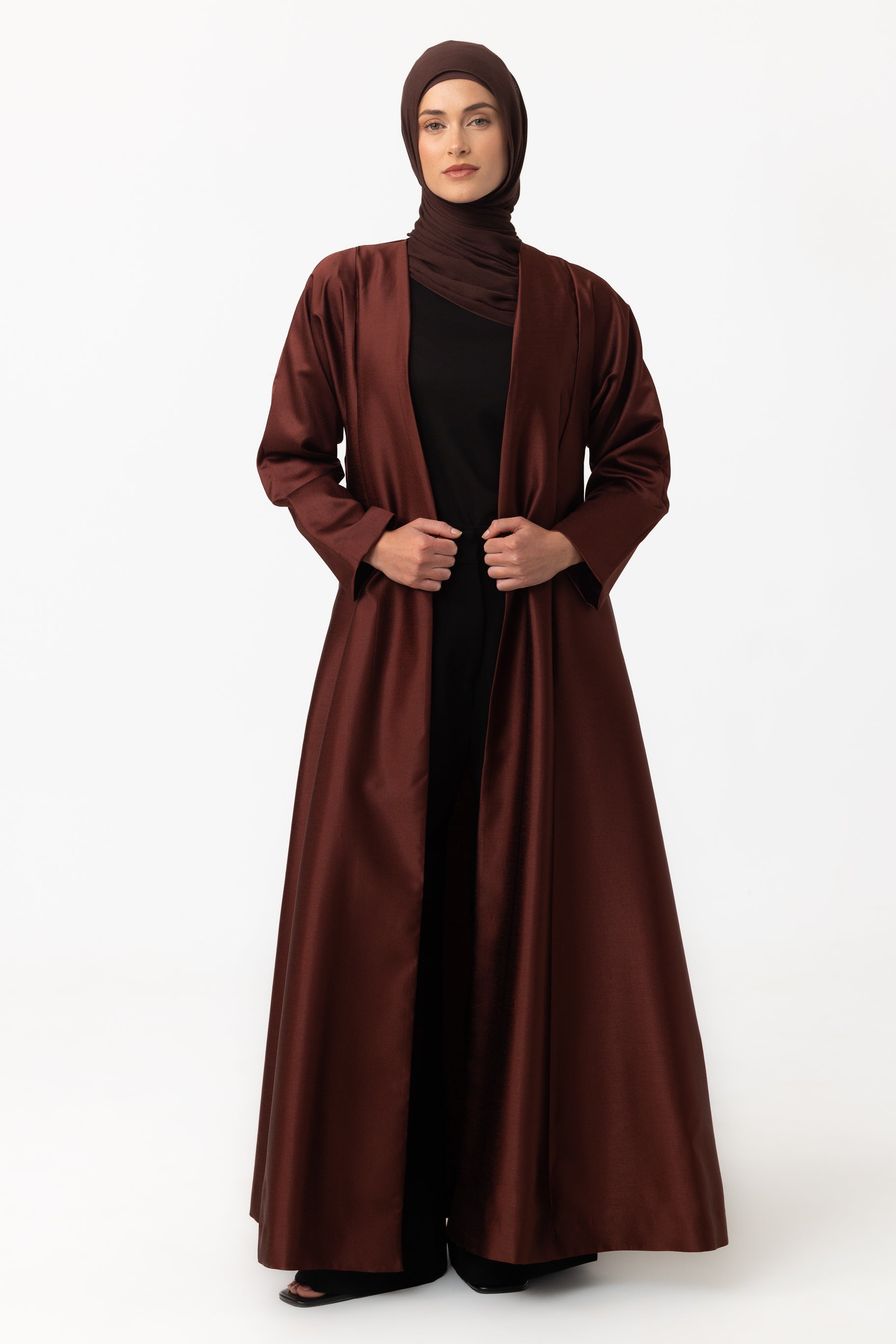 Astra Open Abaya - Maroon