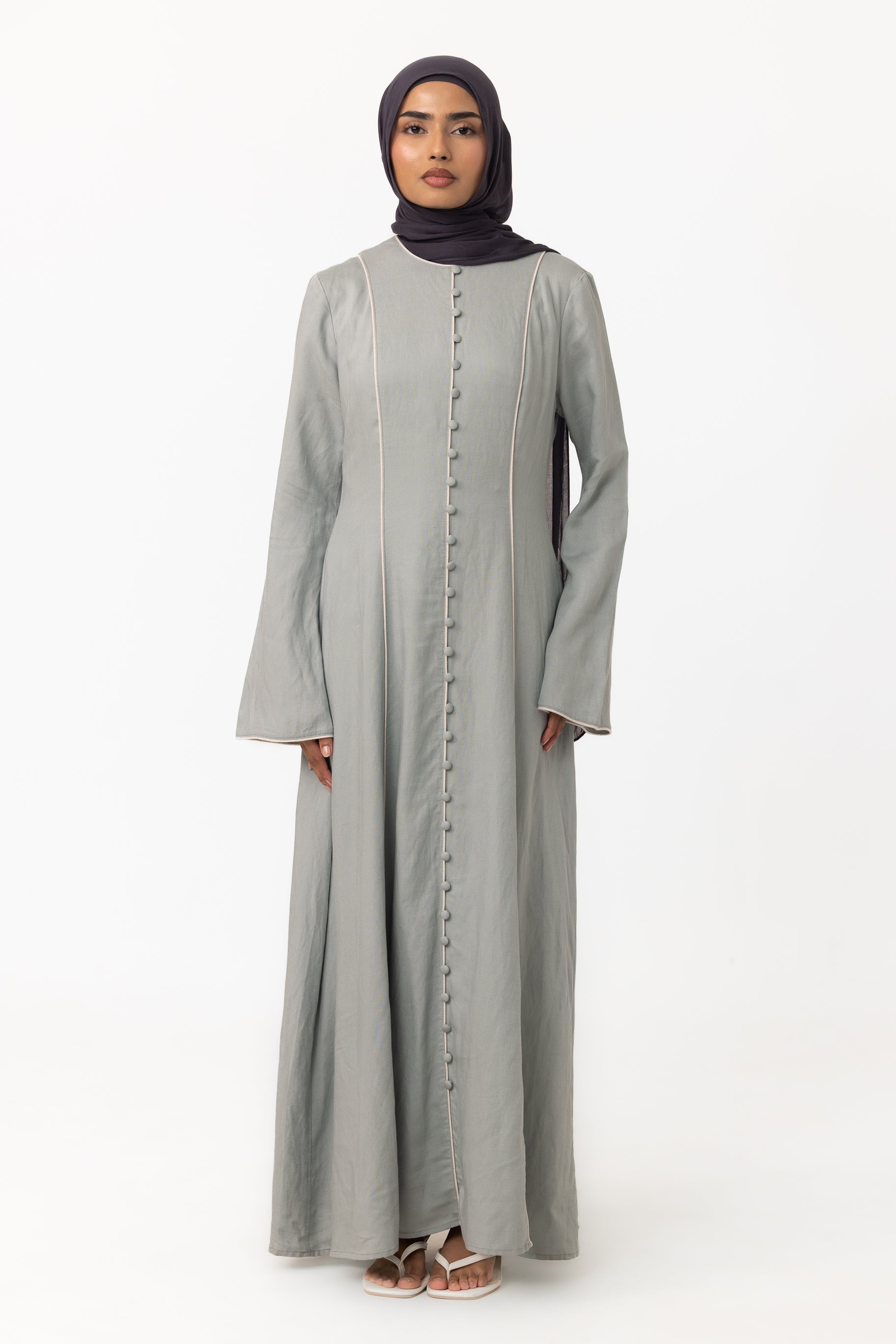 Taliyah Contrast Panel Dress - Seafoam