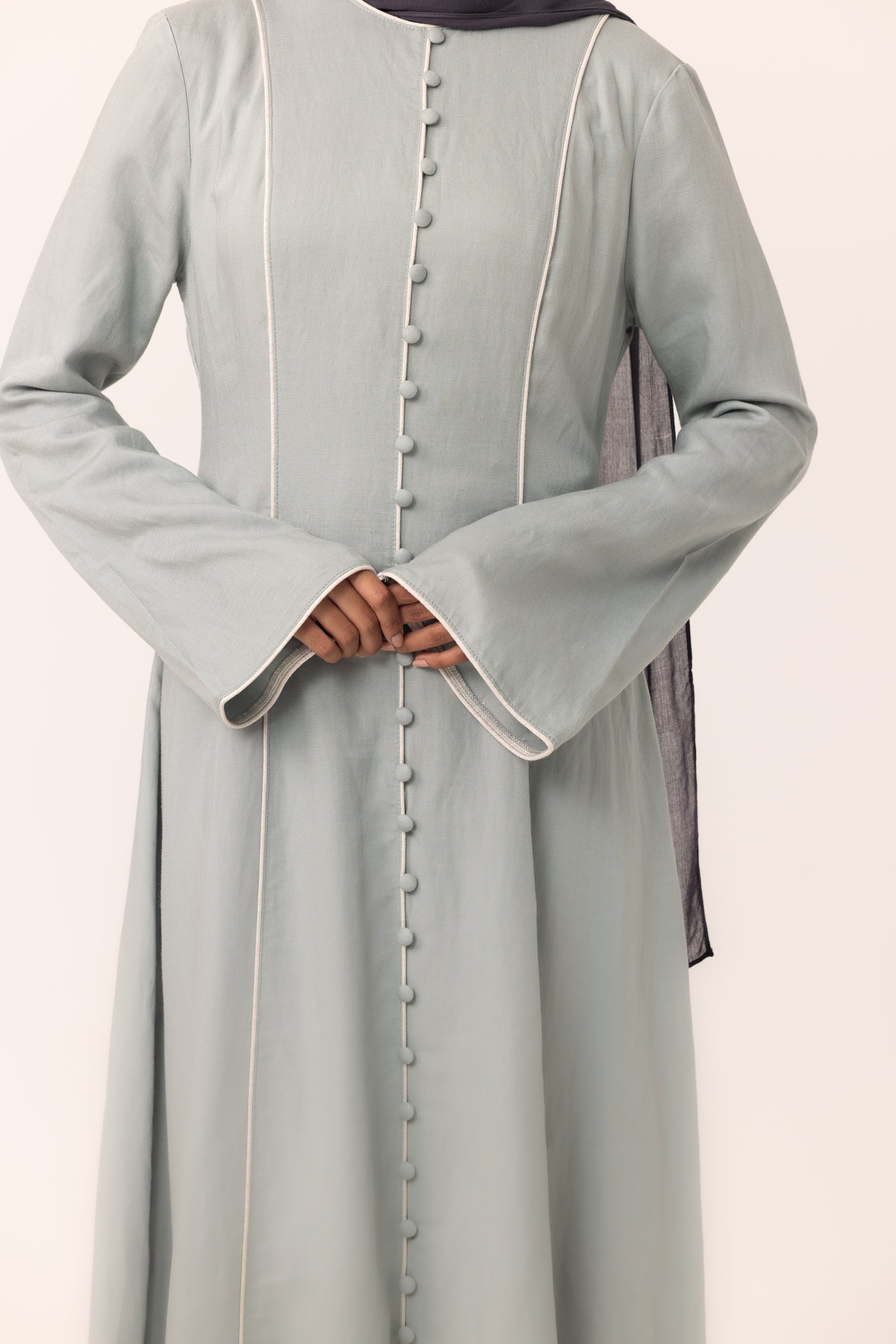 Taliyah Contrast Panel Dress - Seafoam