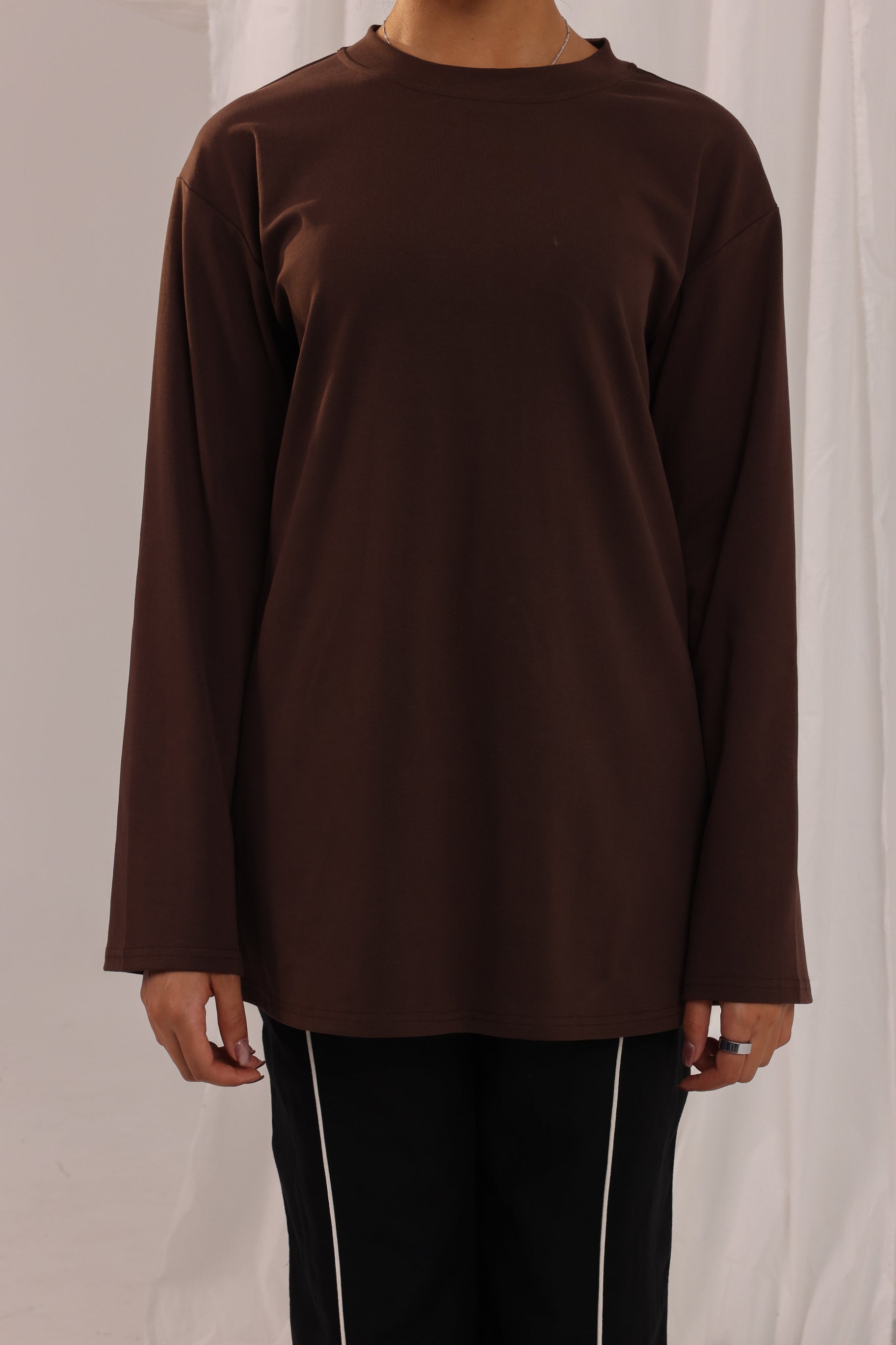 Everyday Crew Neck Top - Chocolate