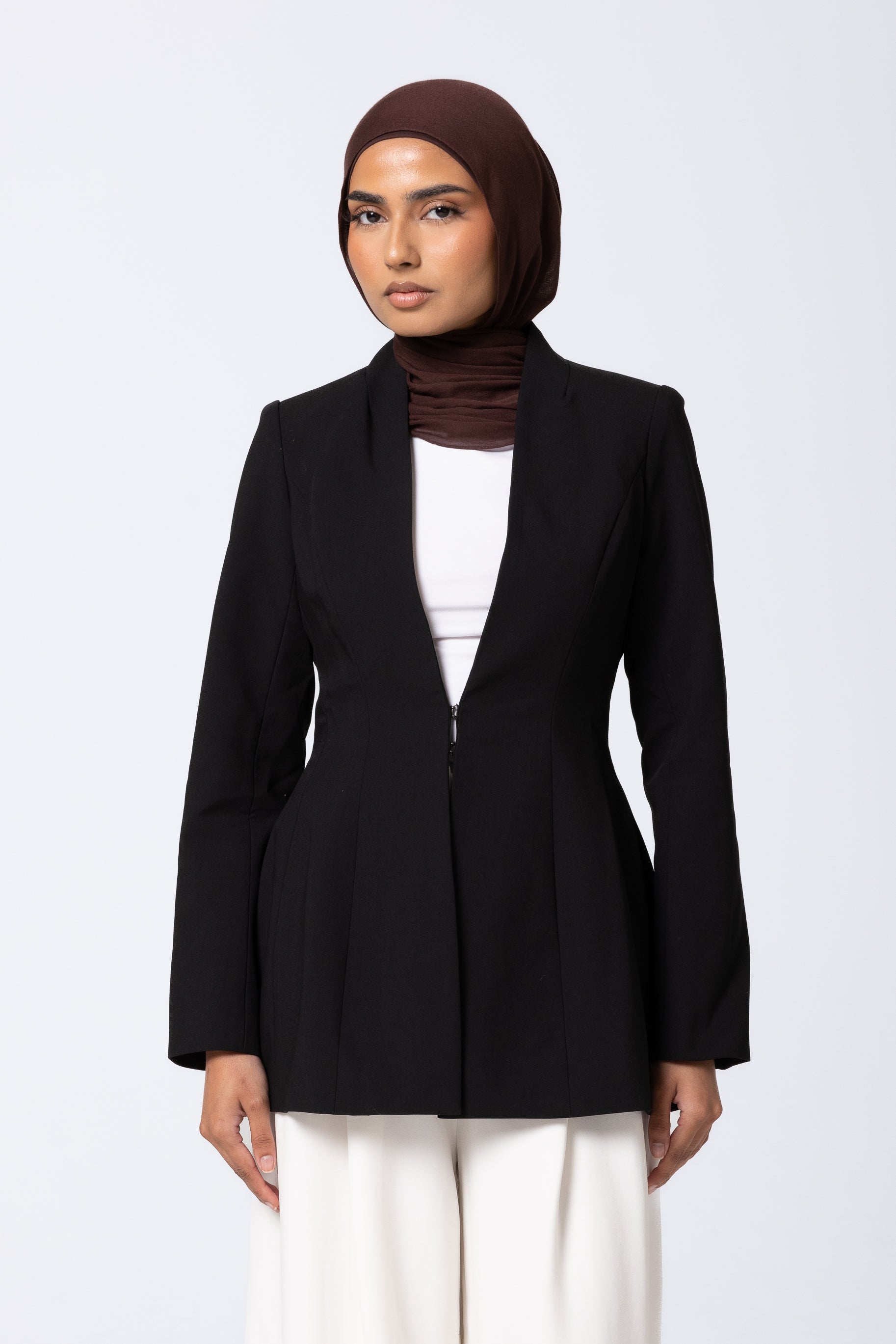 Heidi Hourglass Blazer - Black