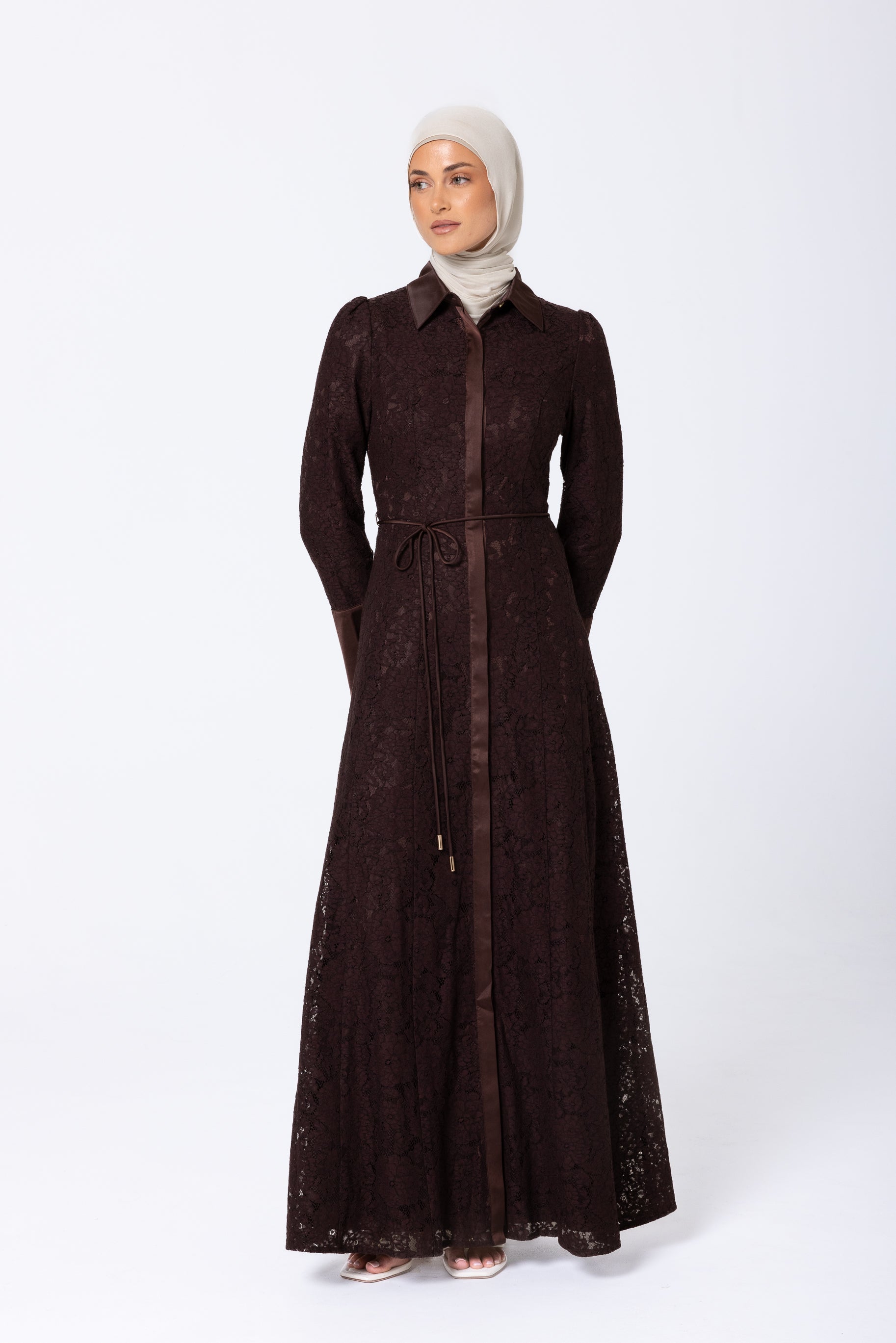 Lila Lace Dress - Fudge