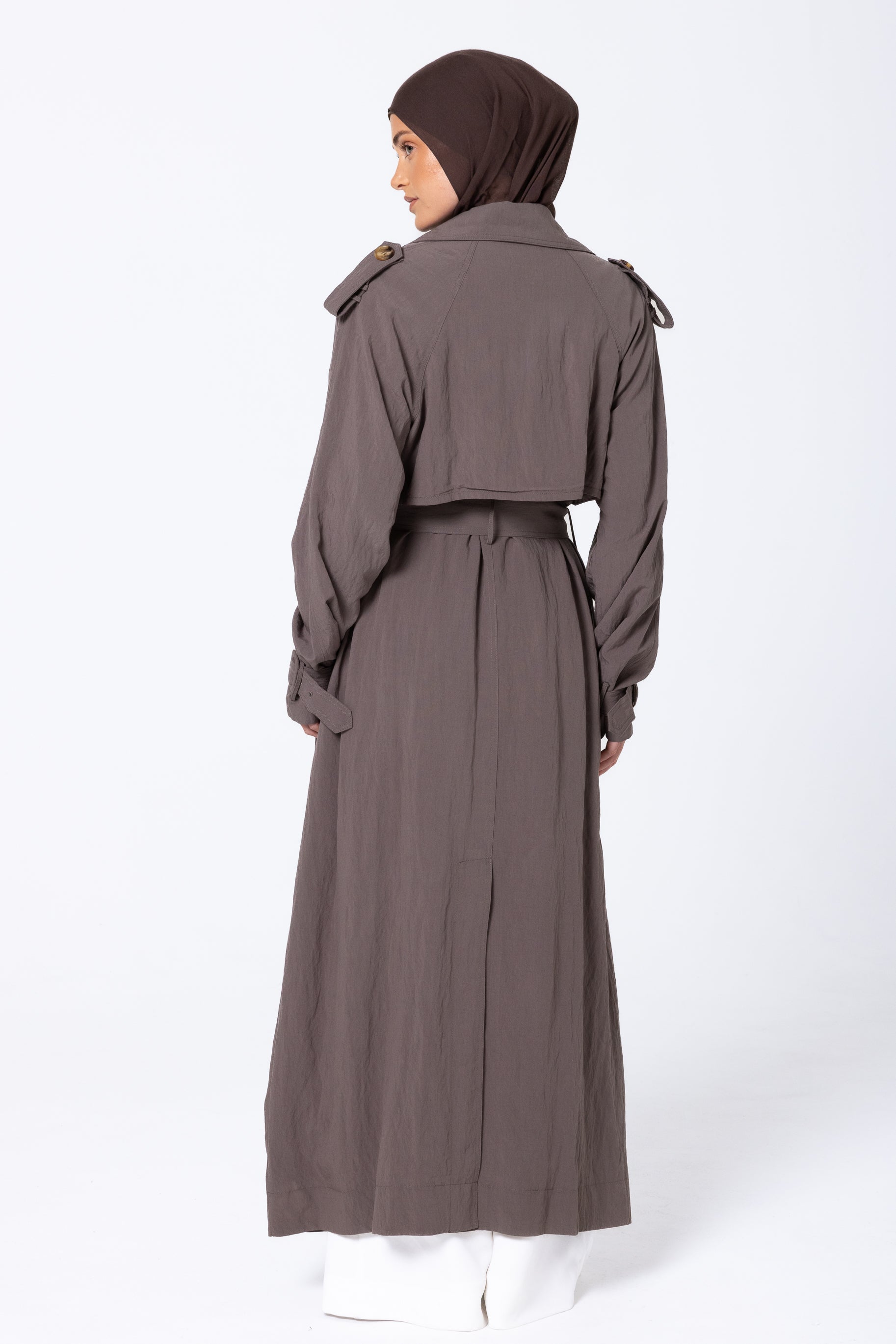 Lameesa Lyocell Trench Coat - Cedar