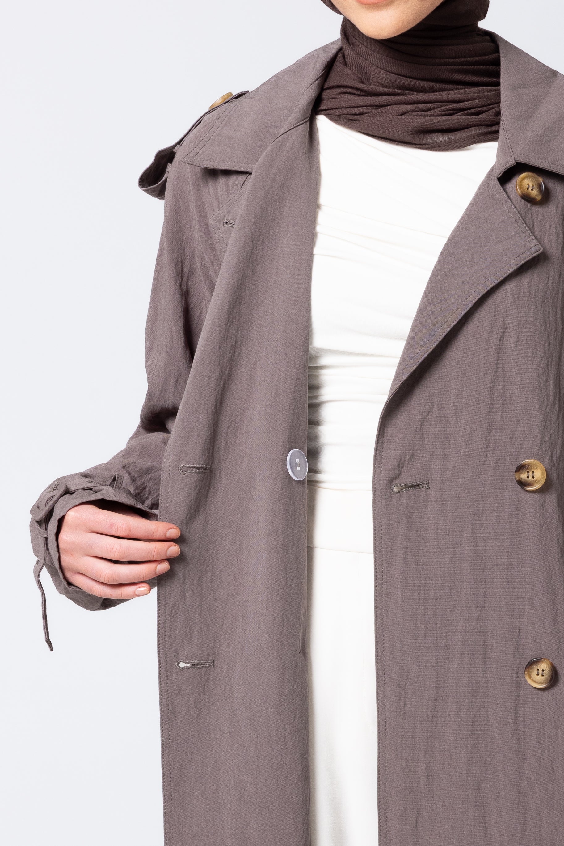 Lameesa Lyocell Trench Coat - Cedar