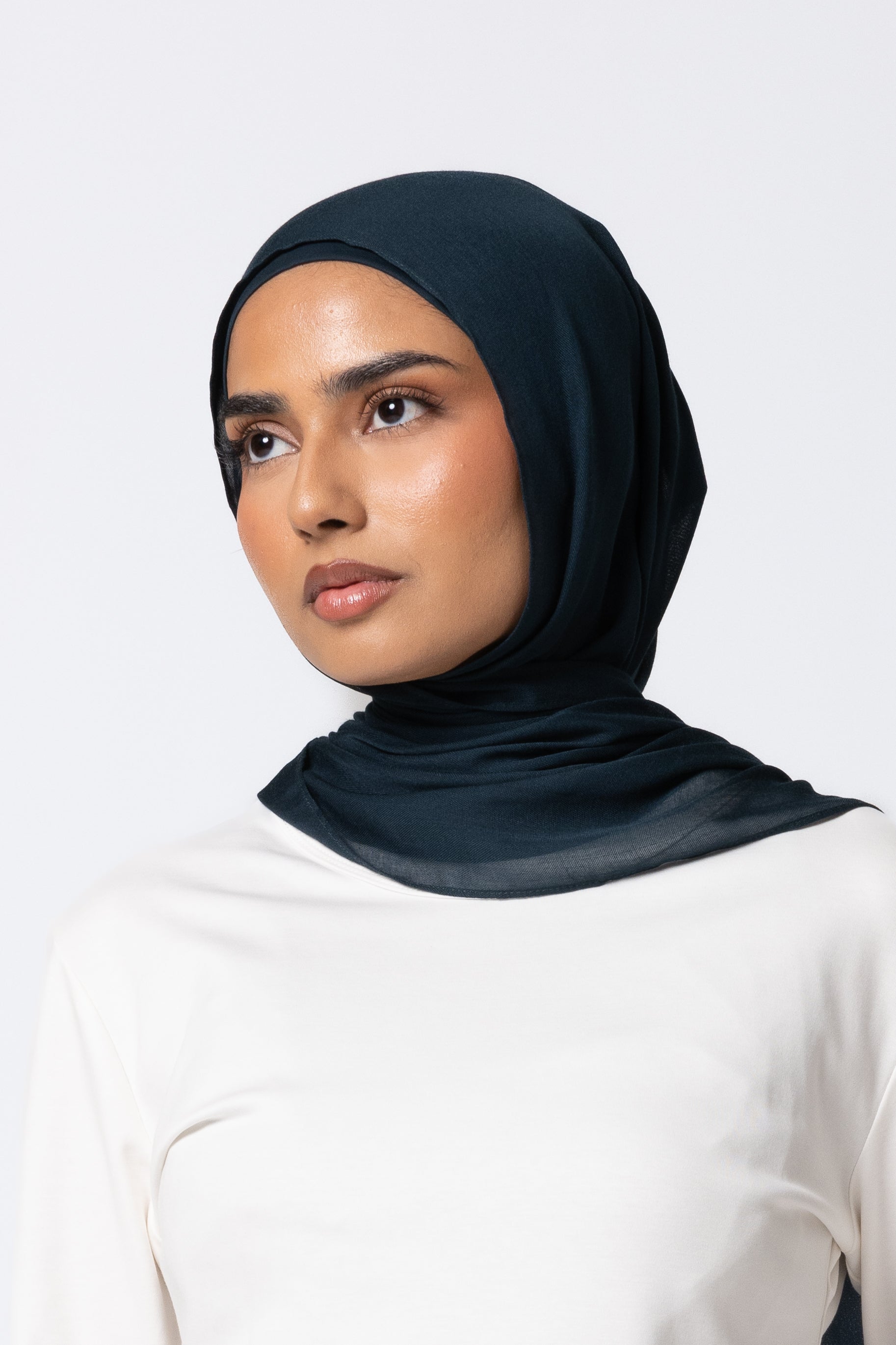 Single Stitched Modal Hijab Set - Teal