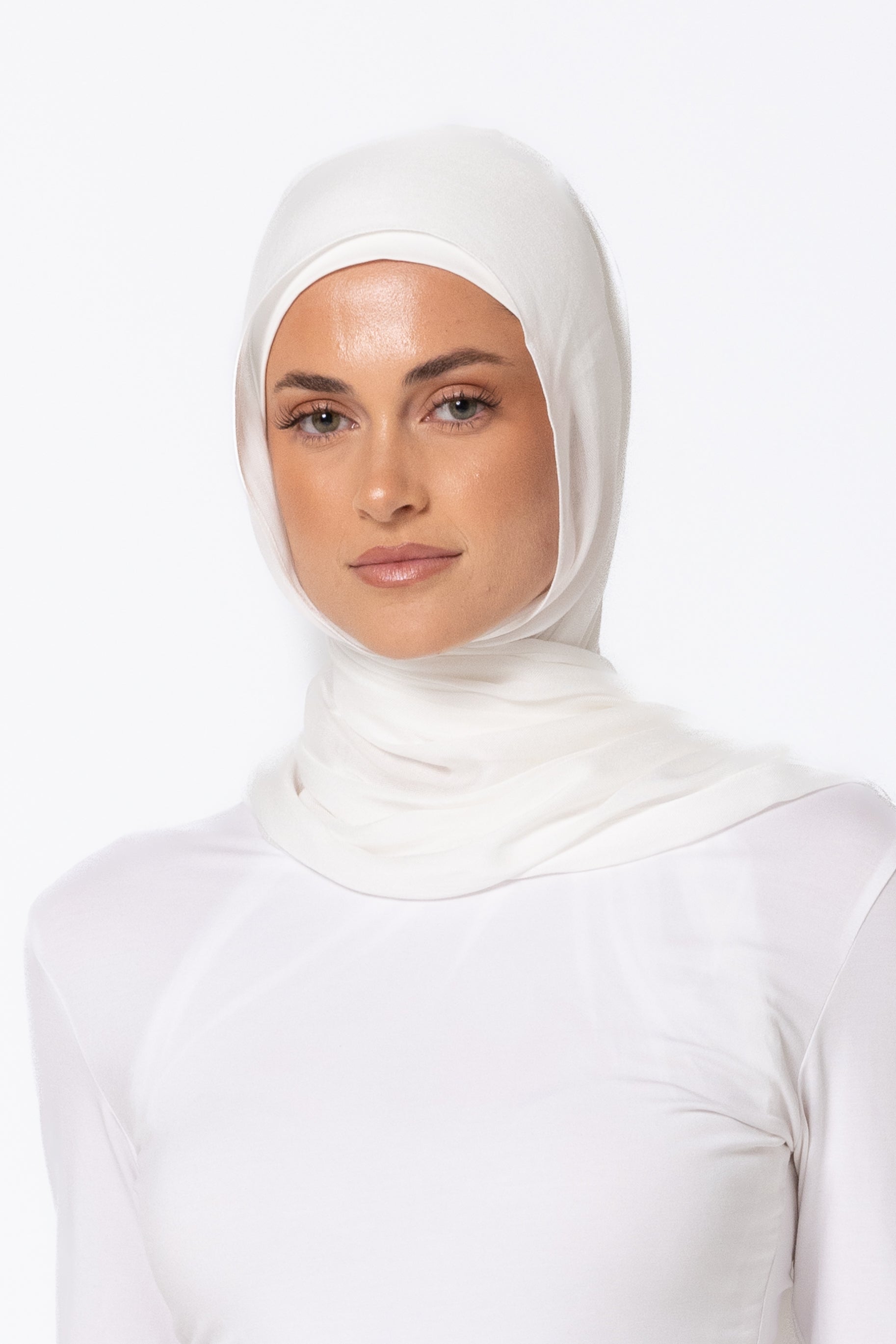 Single Stitched Modal Hijab Set - White