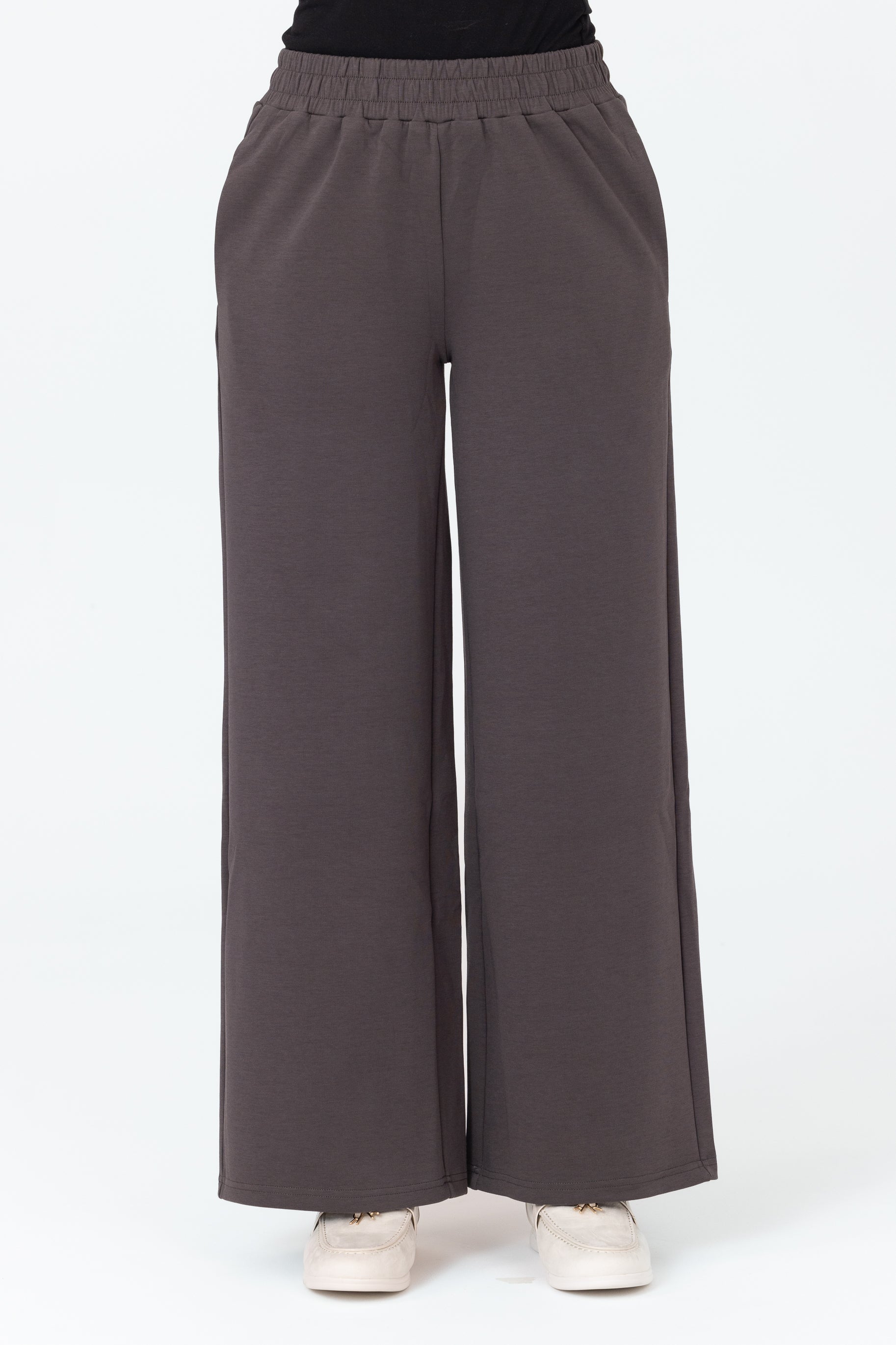 Cotton Contour Pants - Charcoal