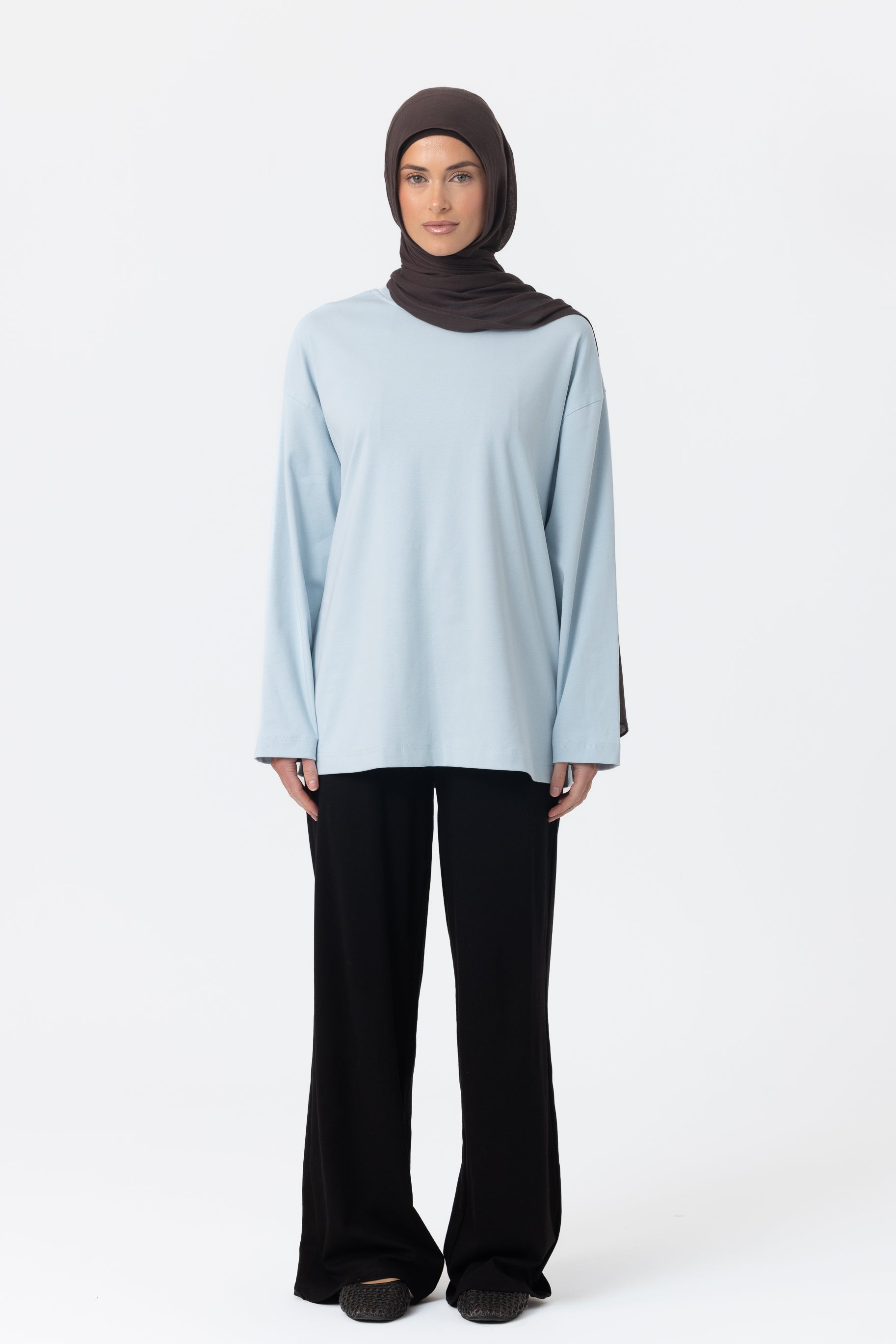 Everyday Relaxed Top - Ice Blue