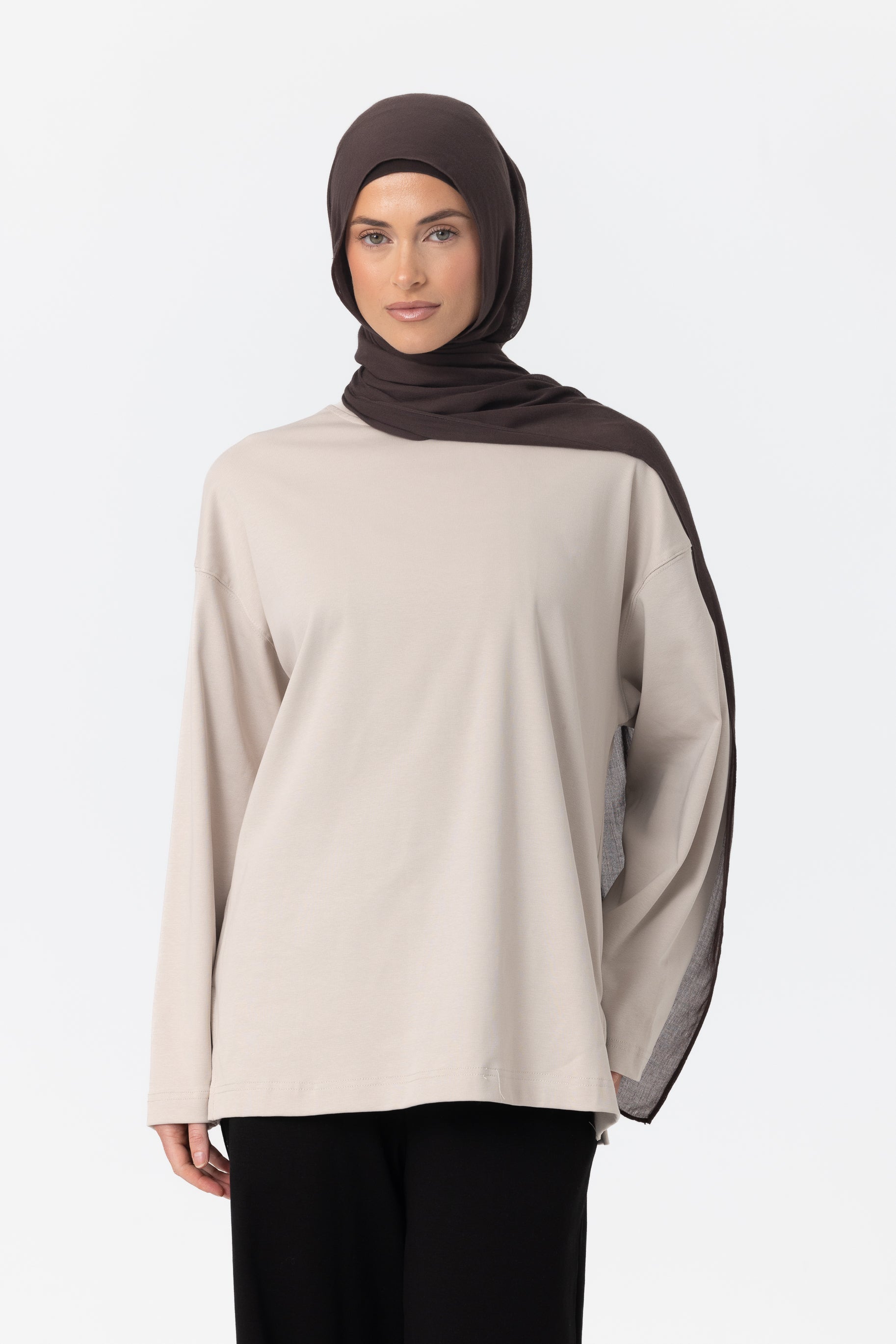 Everyday Relaxed Top - Taupe