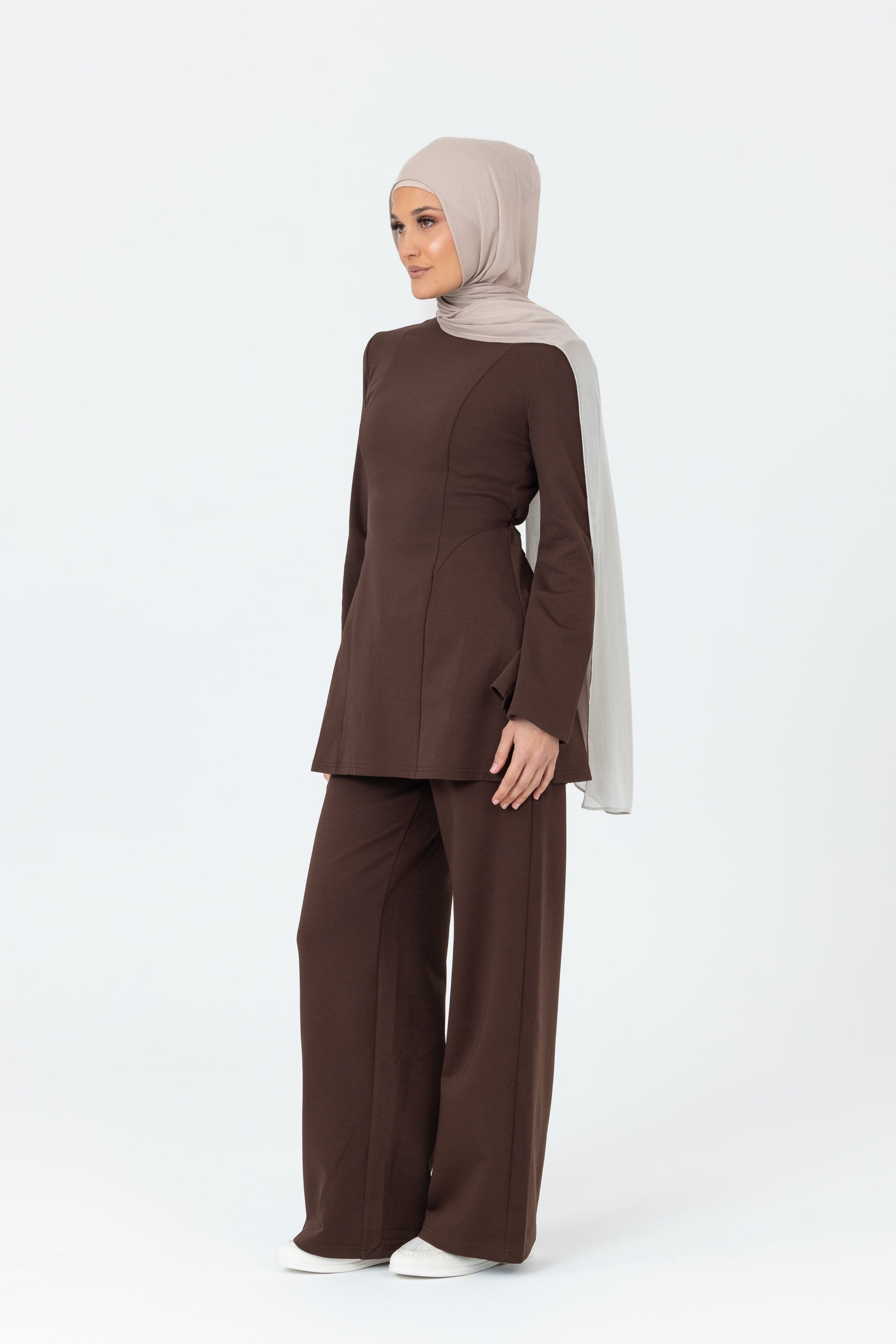 Cotton Contour Top - Brown