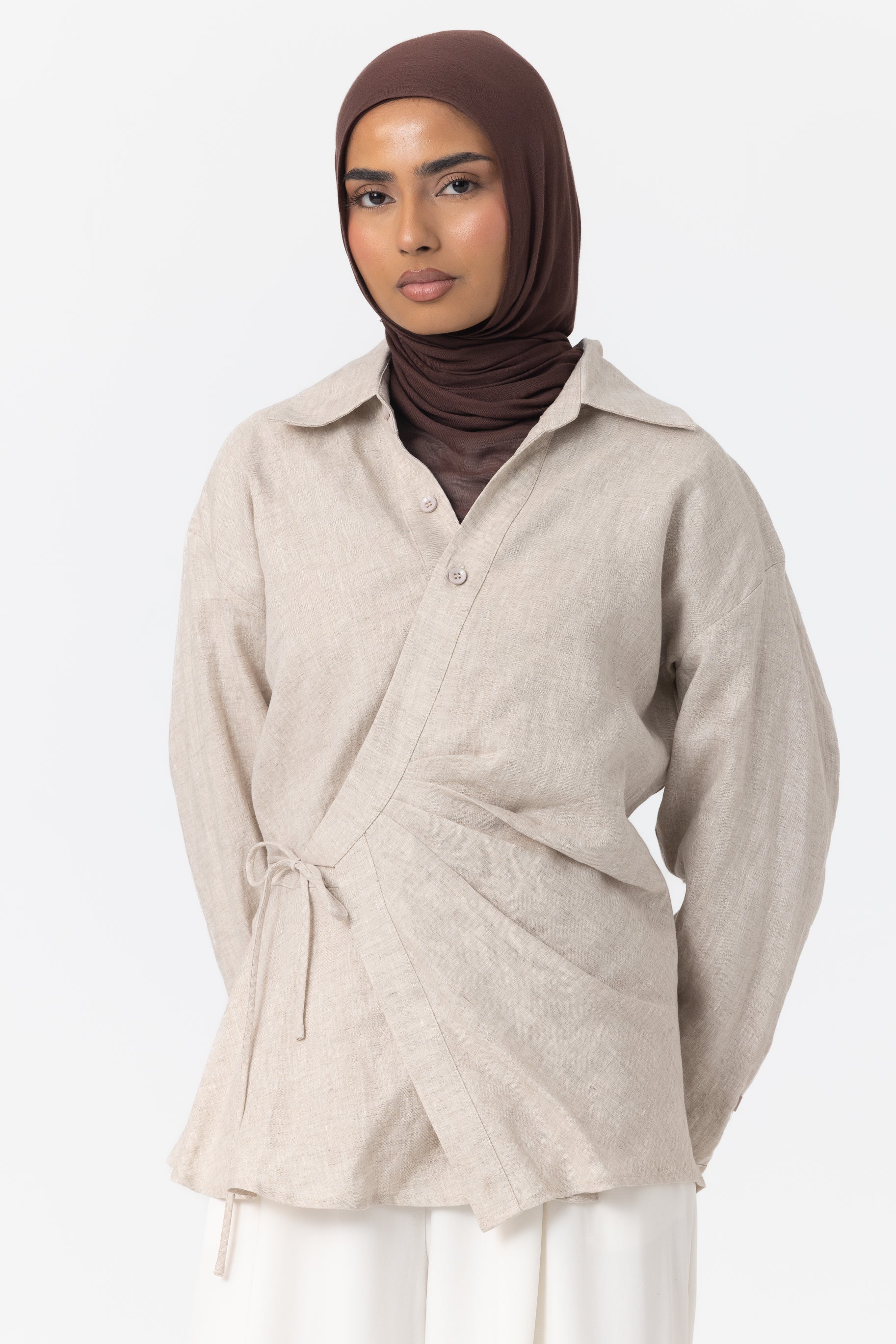 Siara Wrap Shirt - Natural