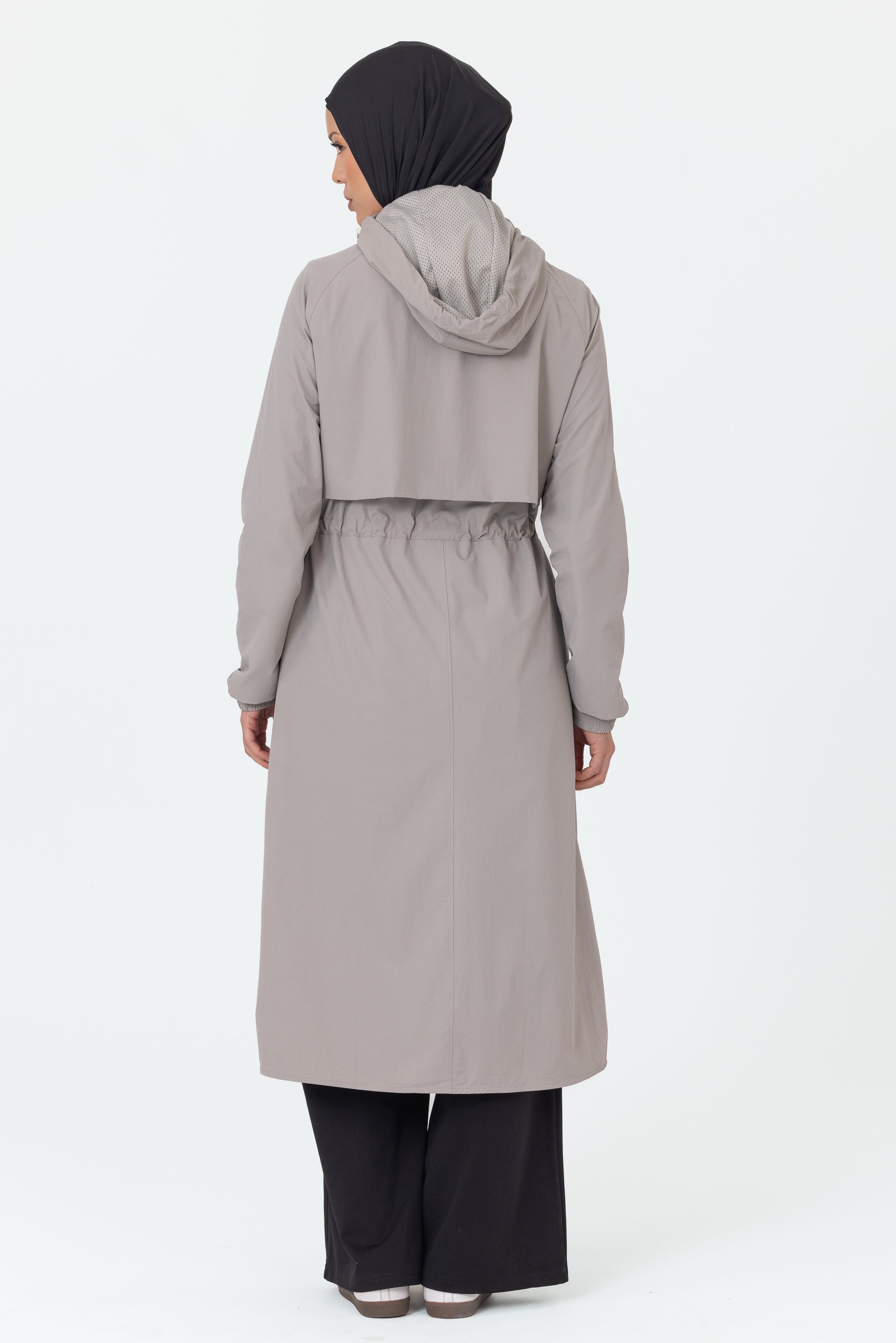 Everyday Zip Up Trench - Dove Grey