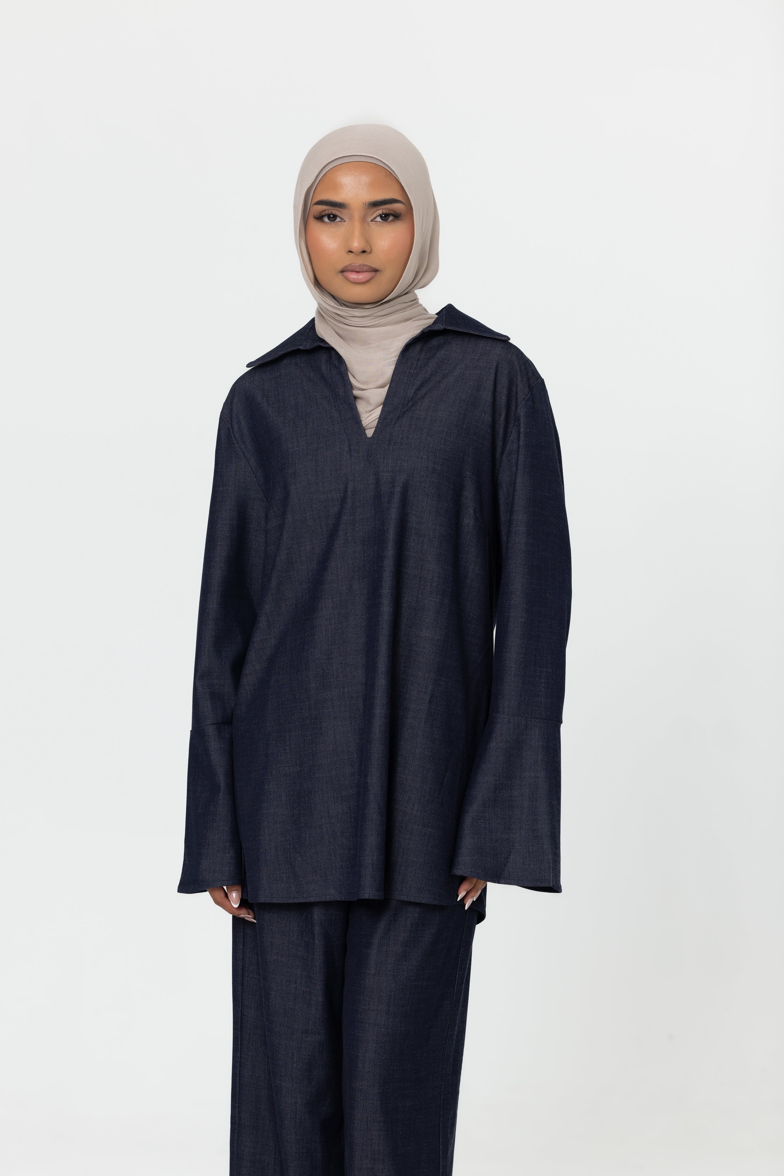 Nova Denim Top - Dark Wash