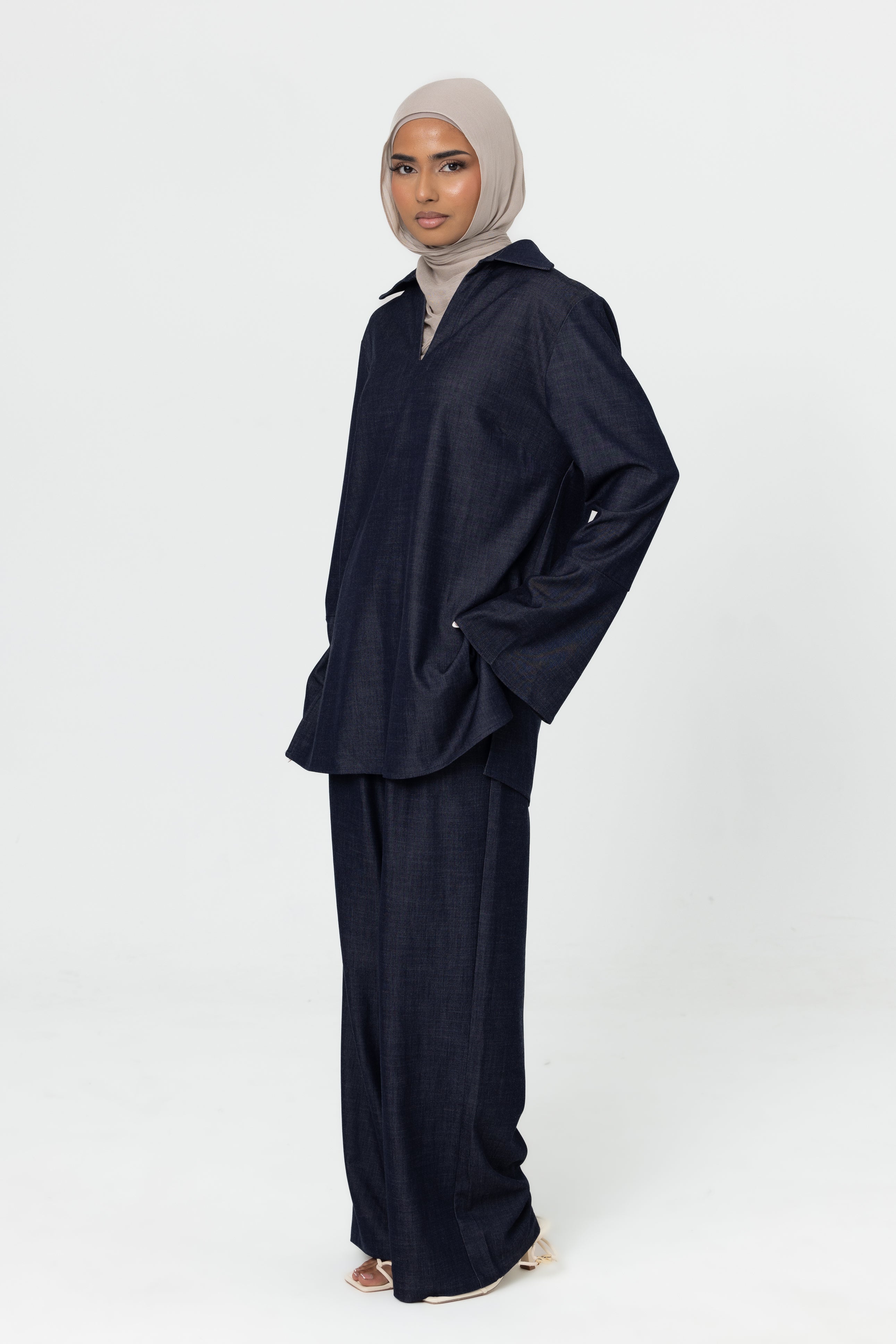 Nova Denim Top - Dark Wash